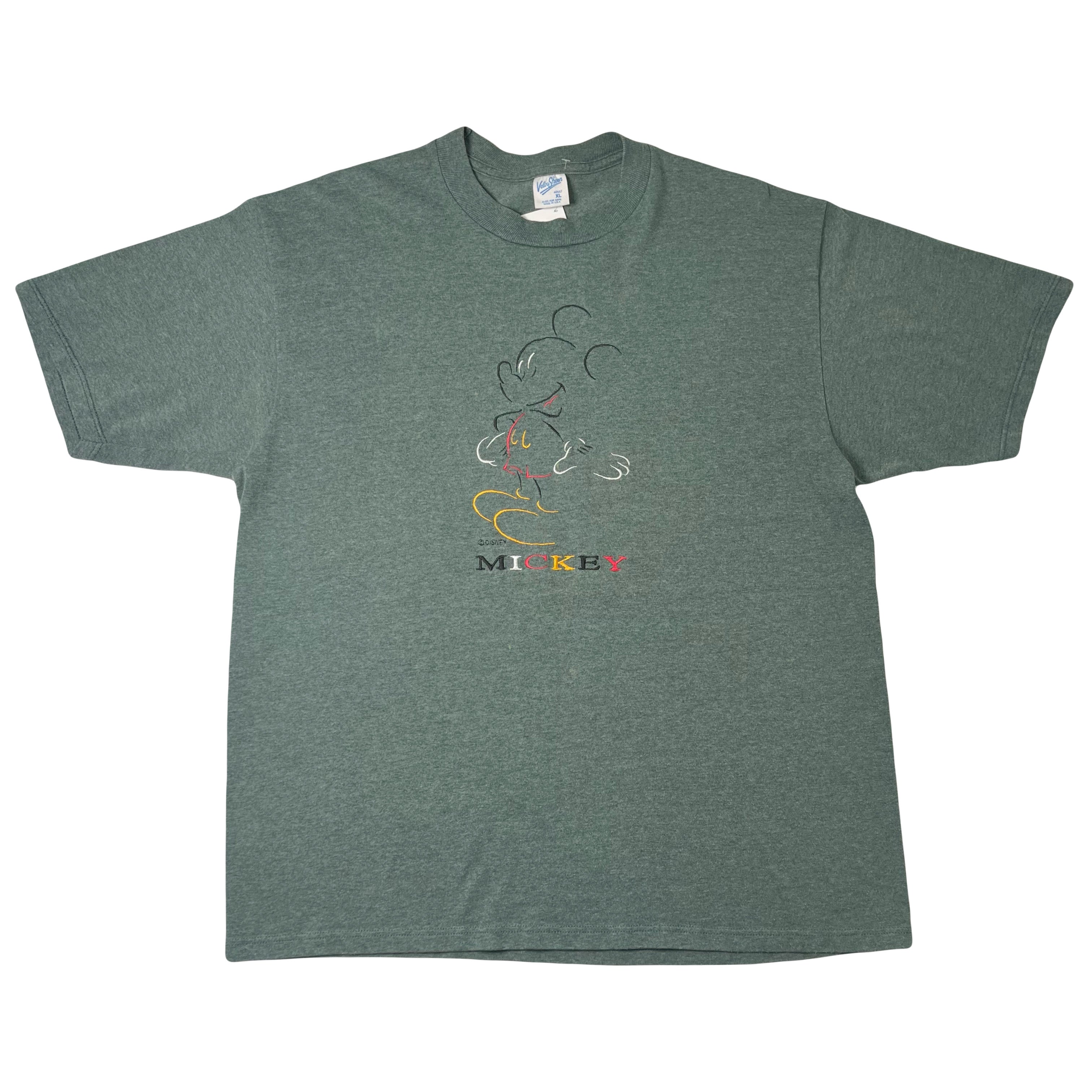 Vintage Disney Mickey Embroidered Graphic Tee XL