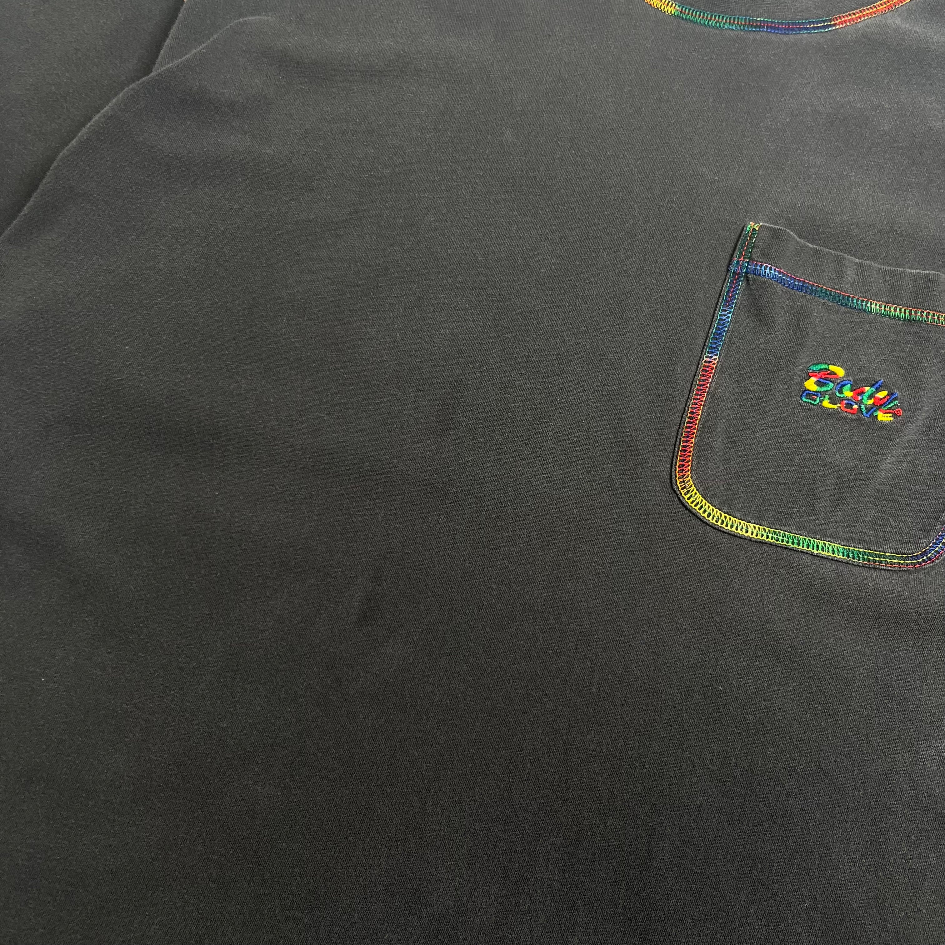Vintage Body Glove Rainbow Stitching Tee XL