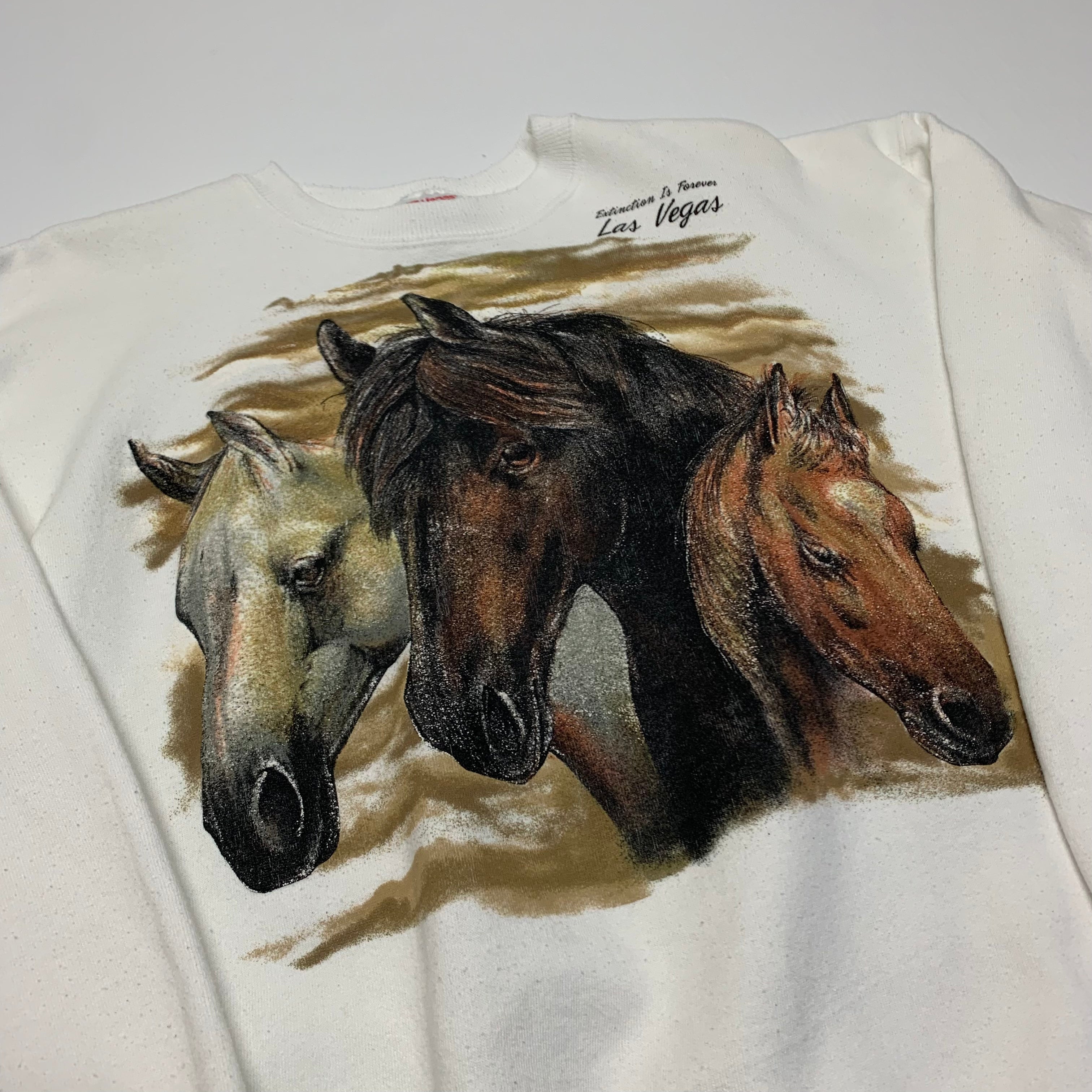 90s Horse Graphic Las Vegas Crewneck L