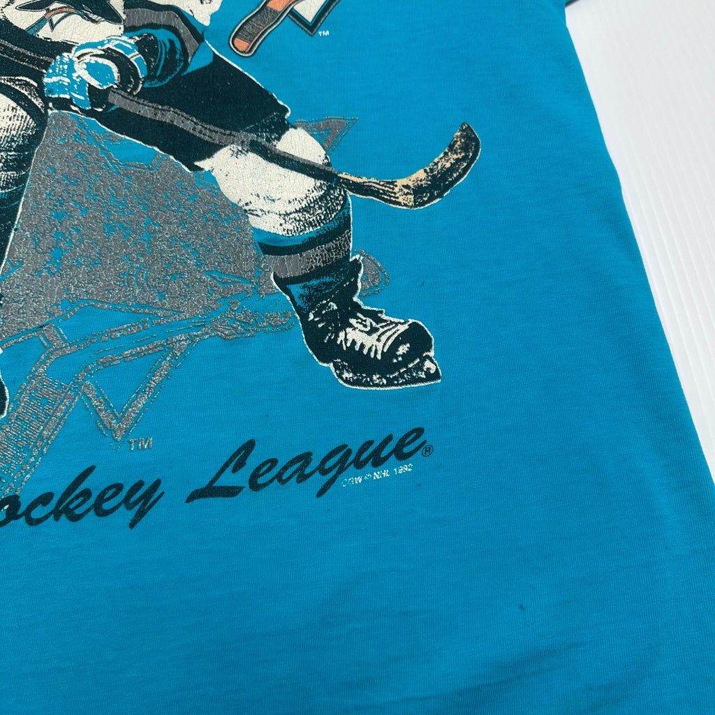 1992 San Jose Sharks NHL Distressed Tee L