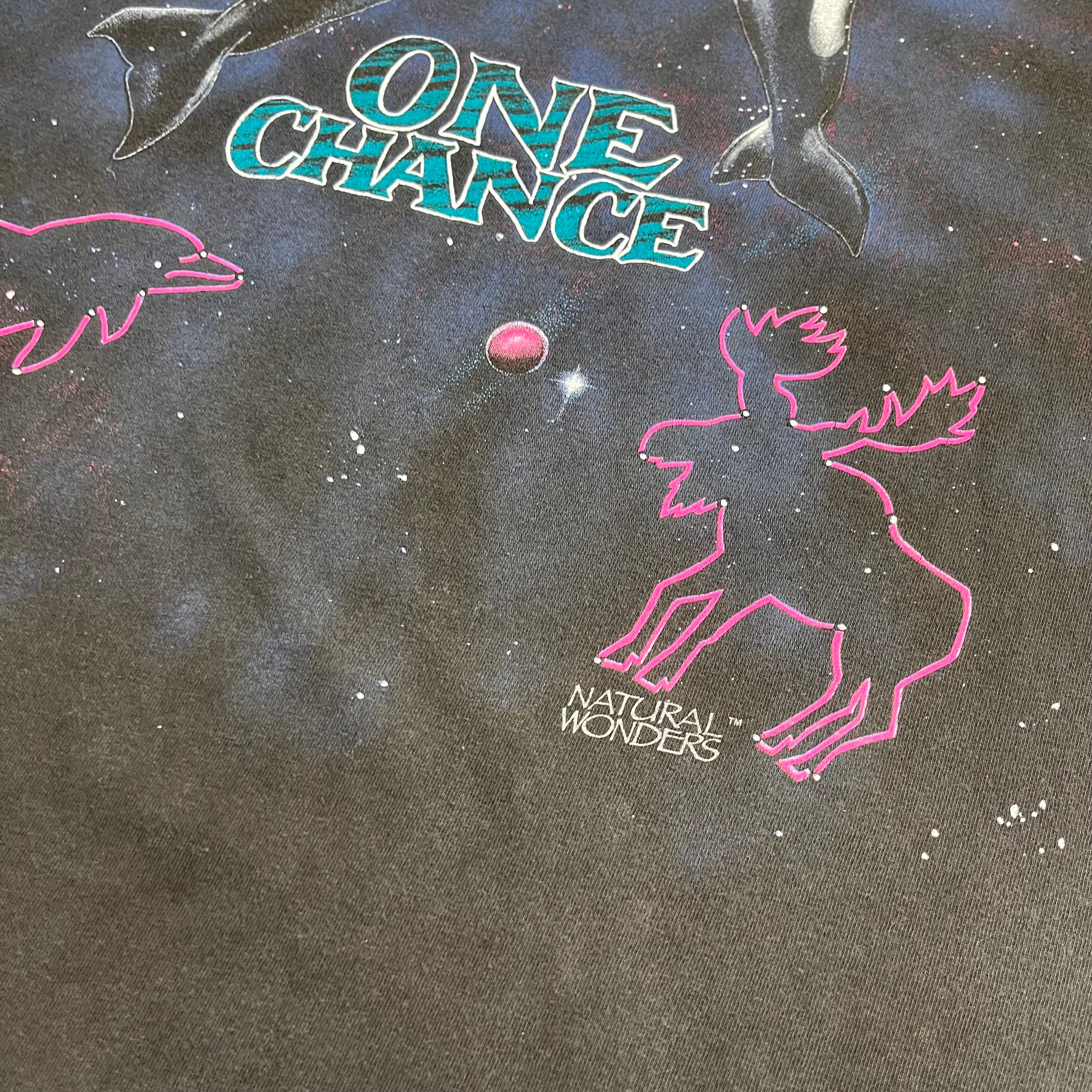1992 Harlequin One Earth One Chance AOP Graphic Tee L