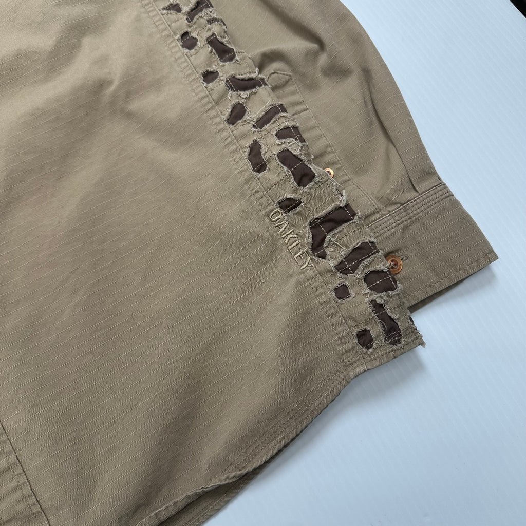 Oakley Ripstop Military Button Up Shirt L