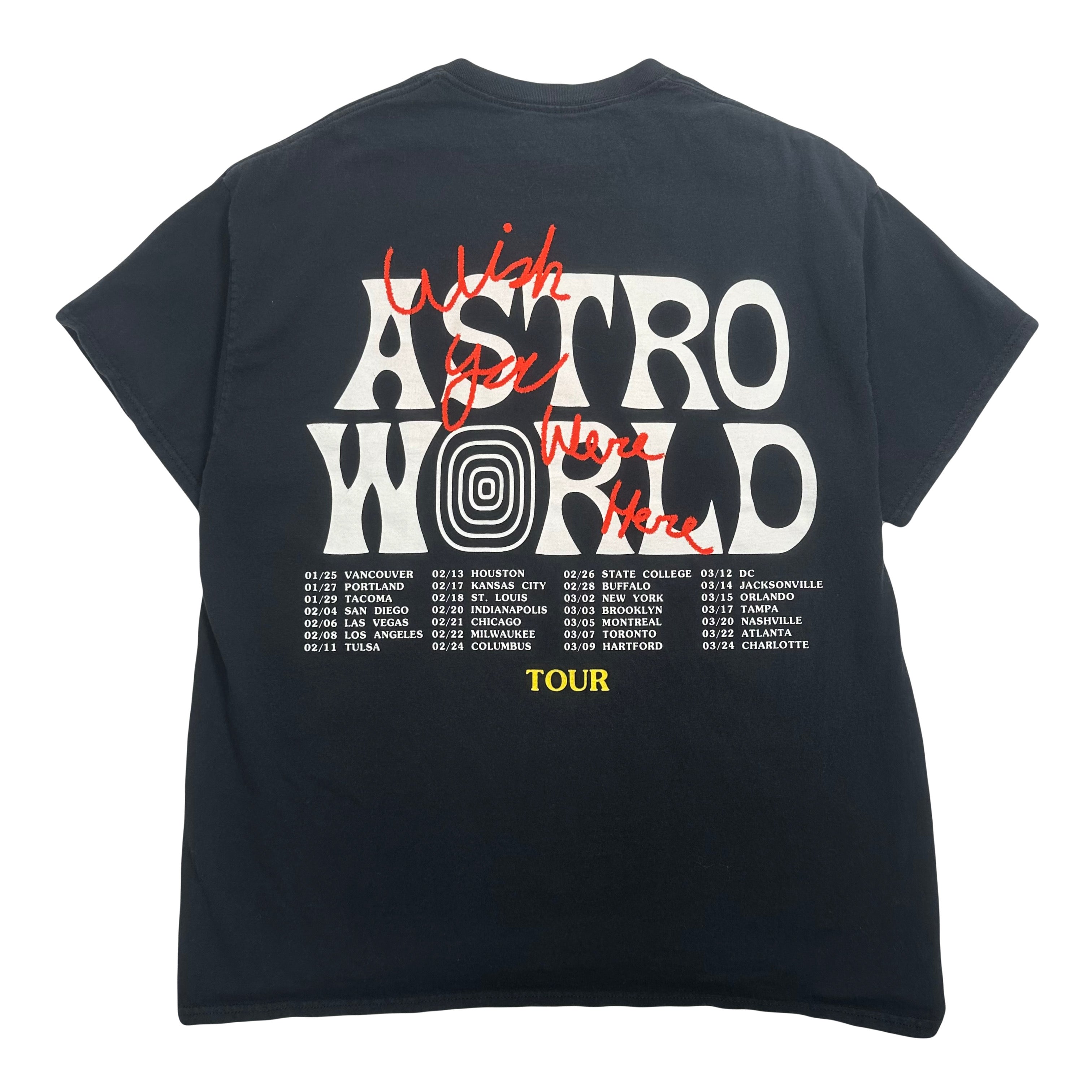 Astroworld Tour Wish You Were Here Tee L