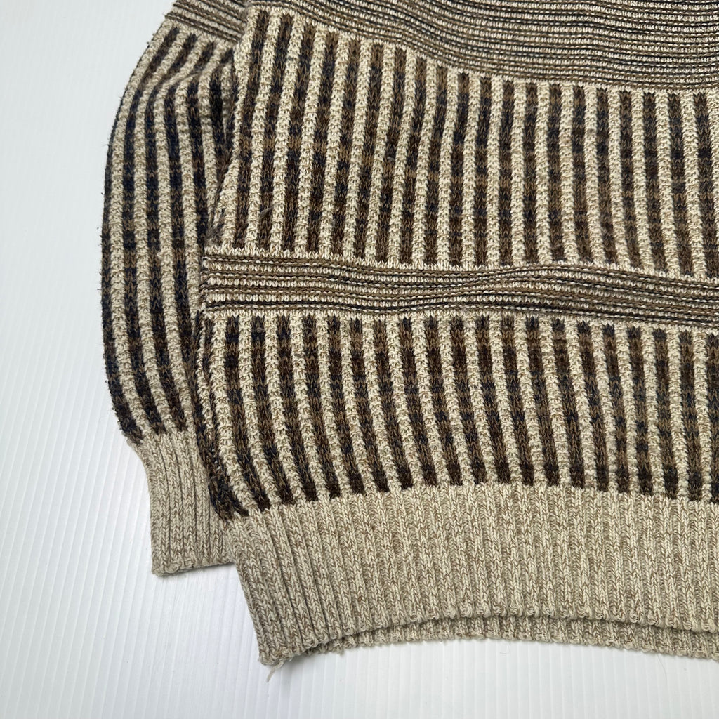 Vintage Pierre Cardin Line Pattern Knit Sweater M