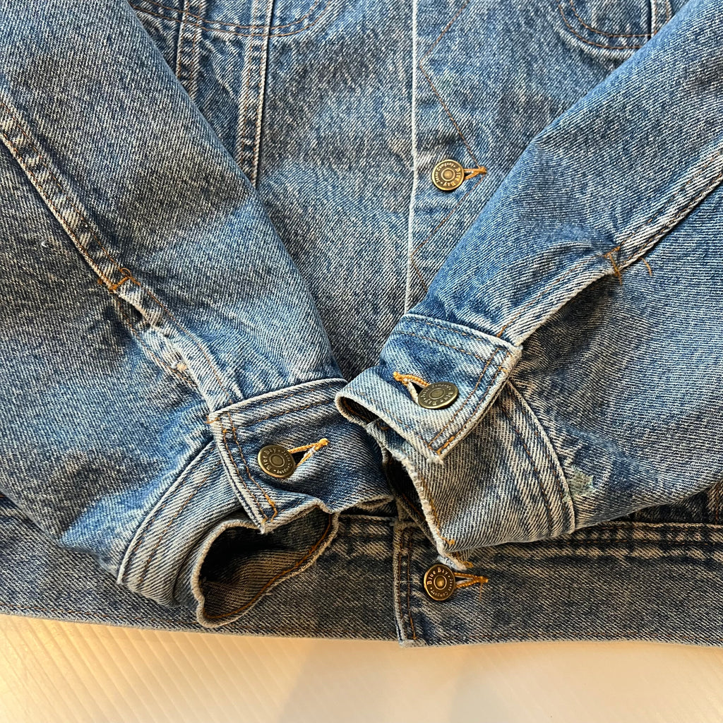 Vintage Blue Bay Blanket Lined Denim Jacket L