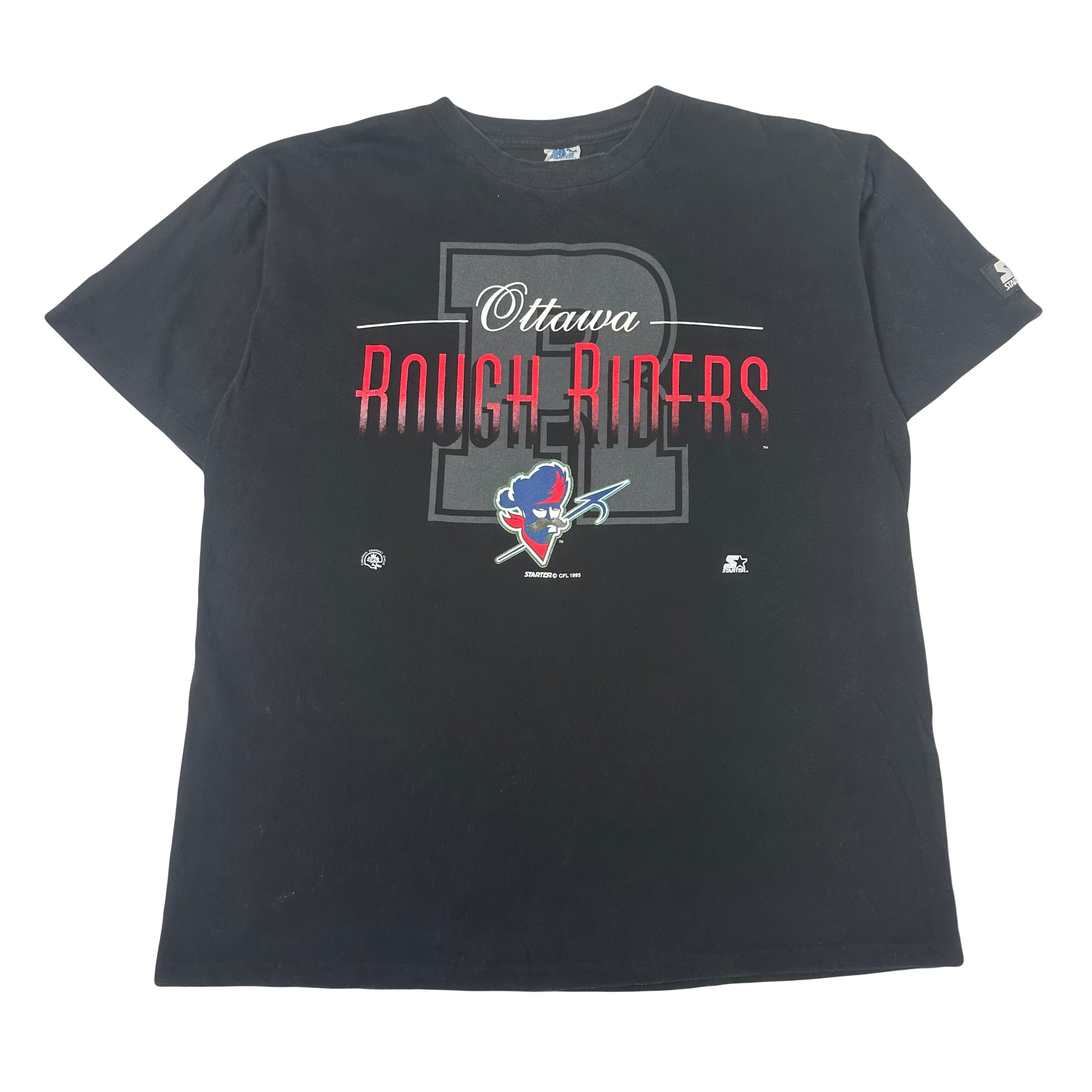 1995 Starter Ottawa Rough Riders CFL Tee L