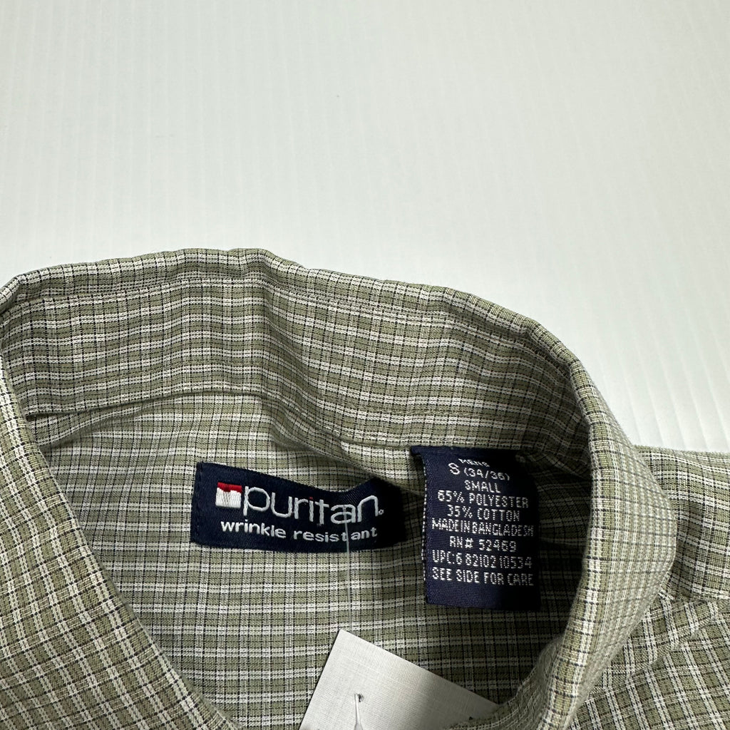 Puritan Plaid Short Sleeve Button Up Shirt S