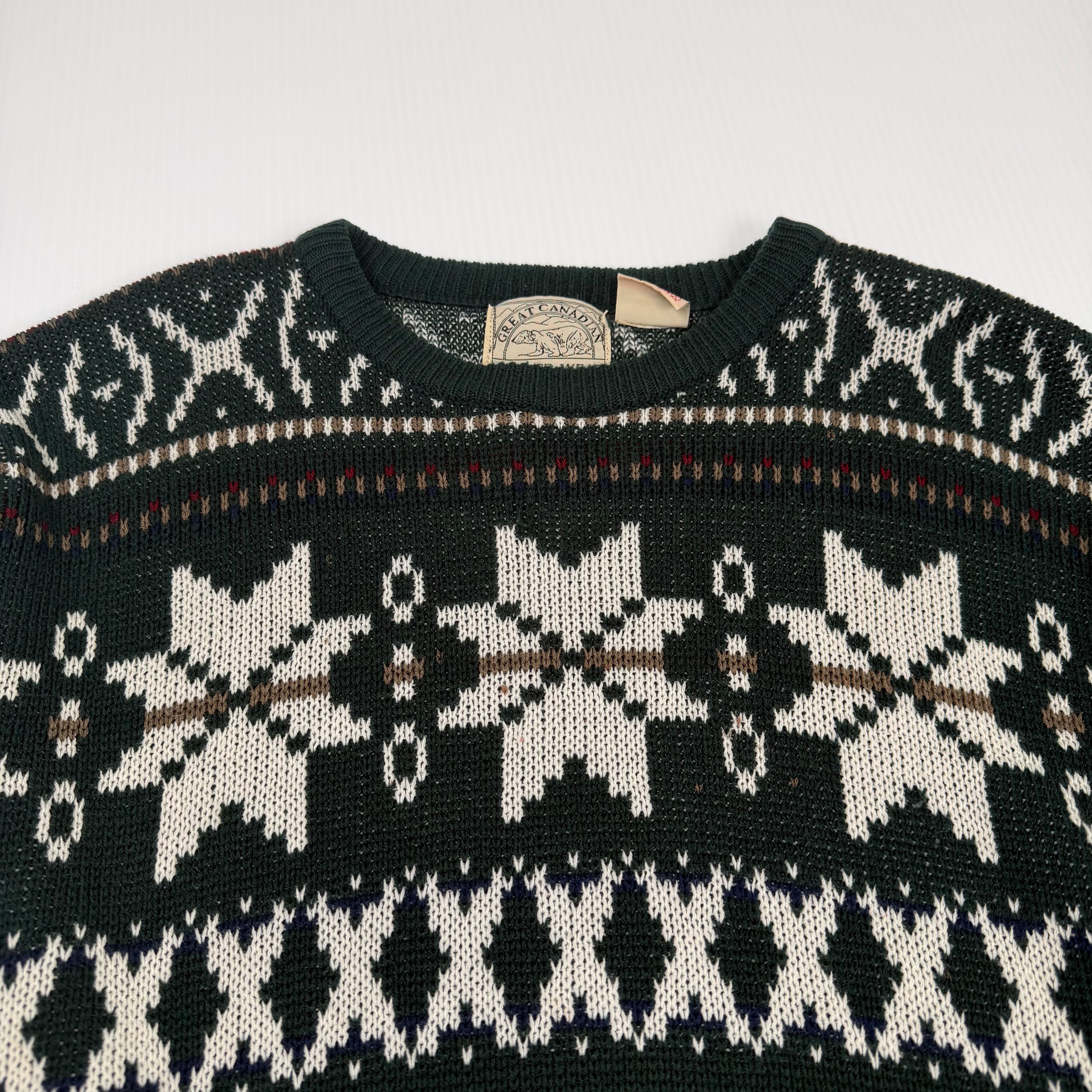 Vintage Great Canadian Rugged Wear Knit Sweater XL