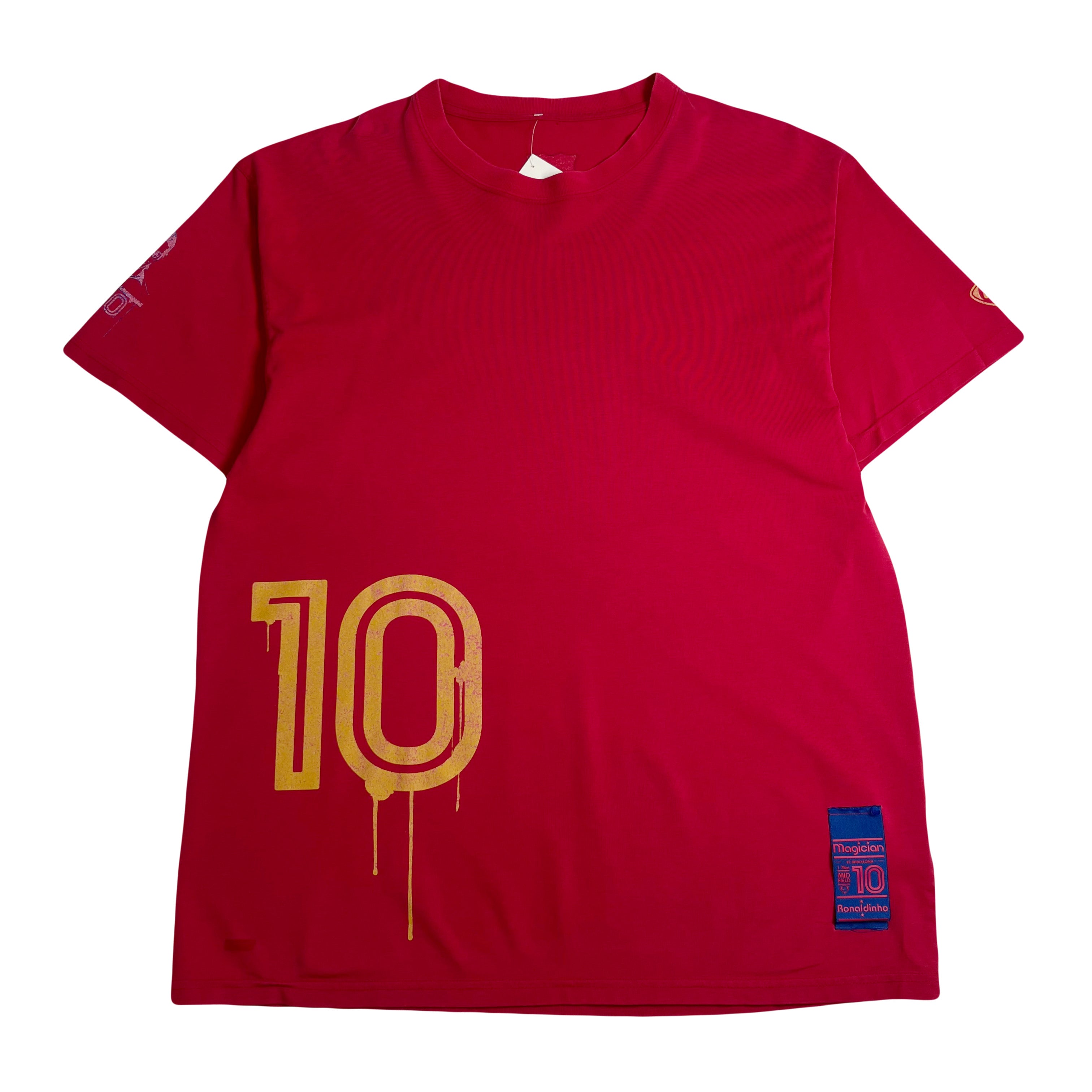 Vintage Nike R10 Ronaldinho Barcelona Football Tee XL