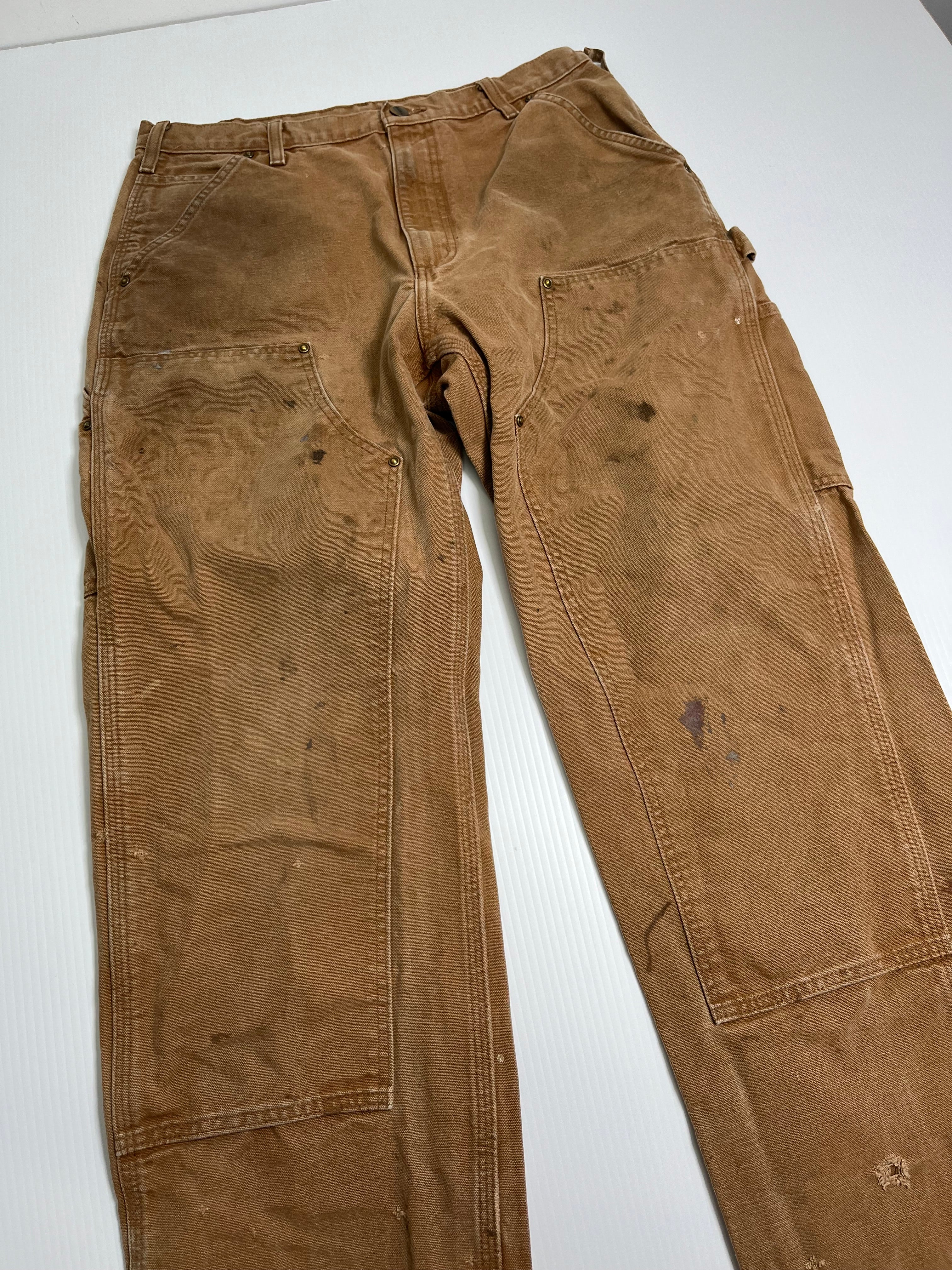Vintage Distressed Carhartt Double Knee Pants 34