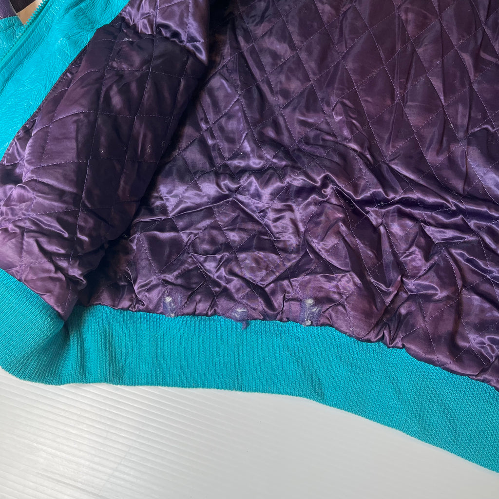 Vintage Fans Choice Charlotte Hornets Leather Jacket XL