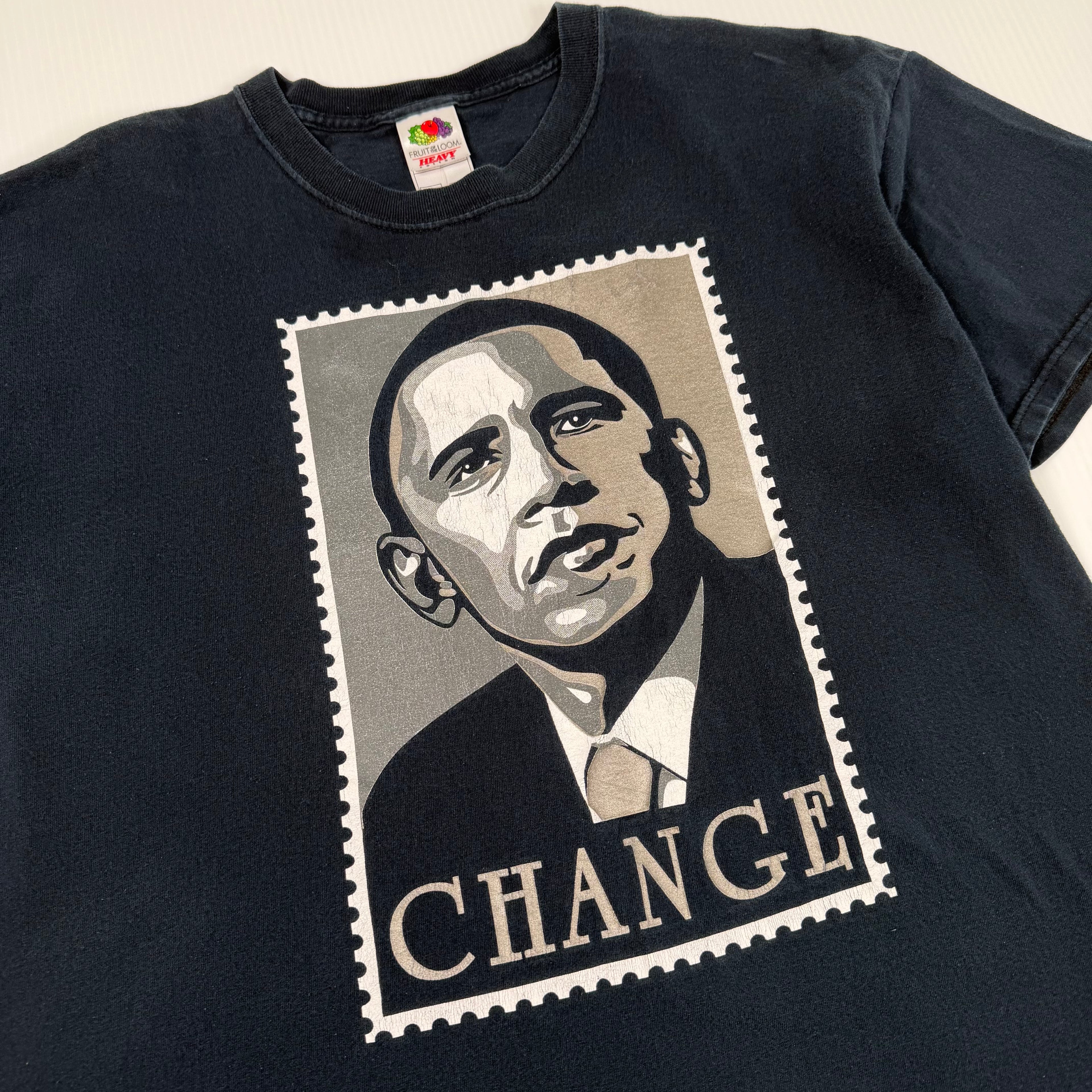 2000s Obama Change Graphic Tee XL