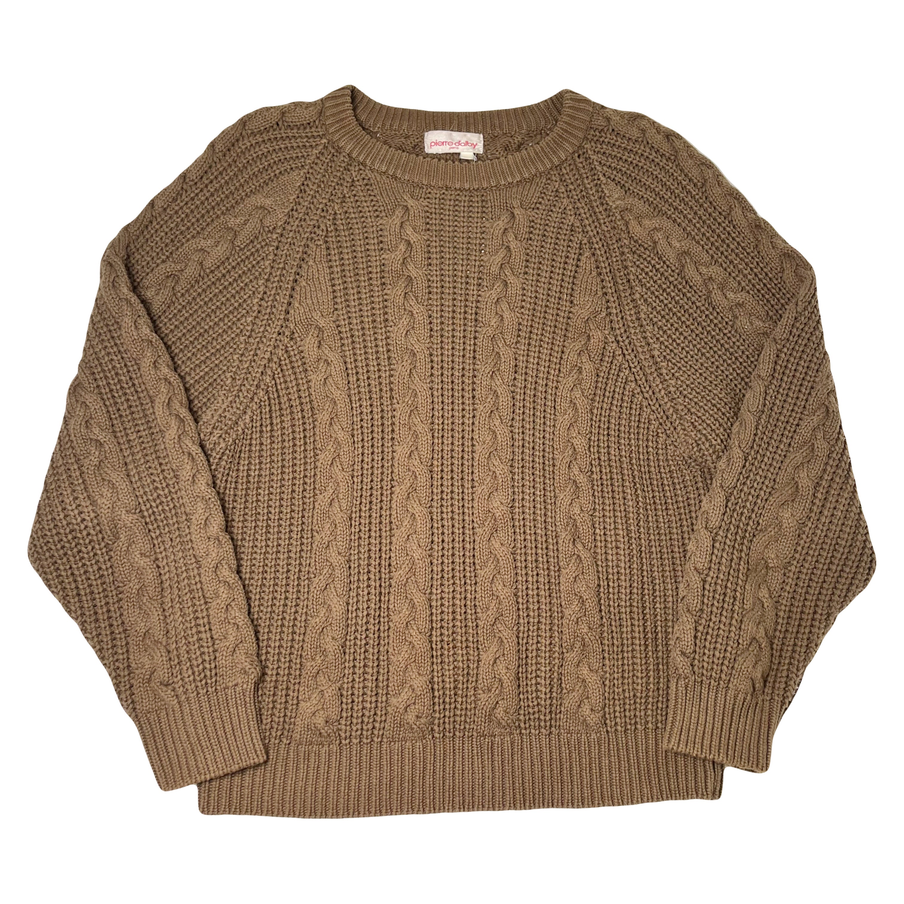 Vintage Pierre Dalby Cable Knit Sweater XL