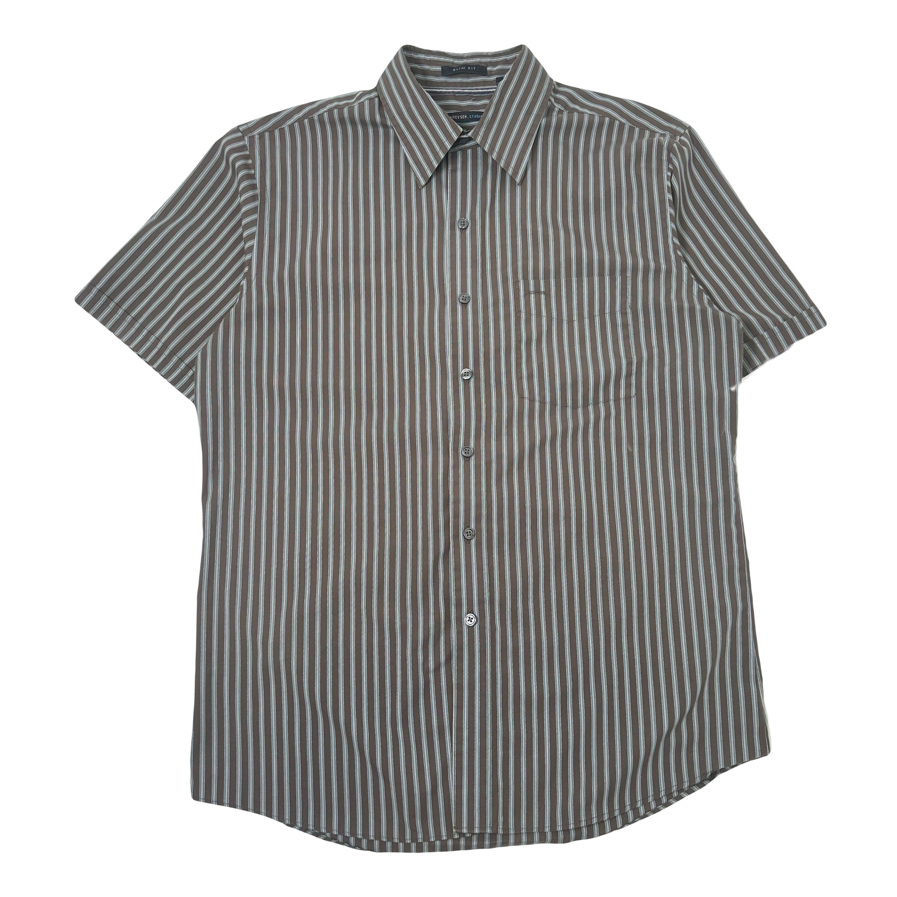 Van Heusen Studio Striped Short Sleeve Button Up Shirt M