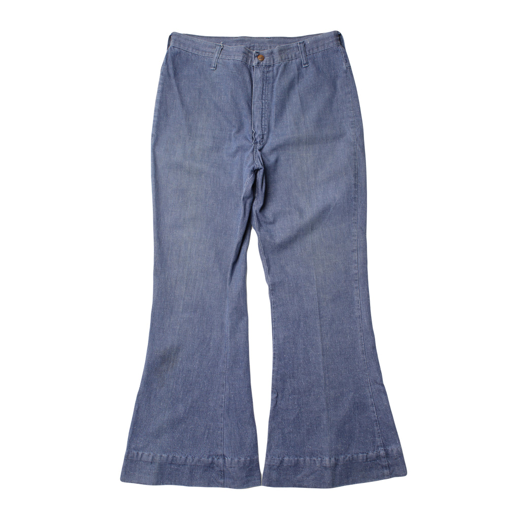 70s Wrangler Bell Bottom Faded Denim Women's 18