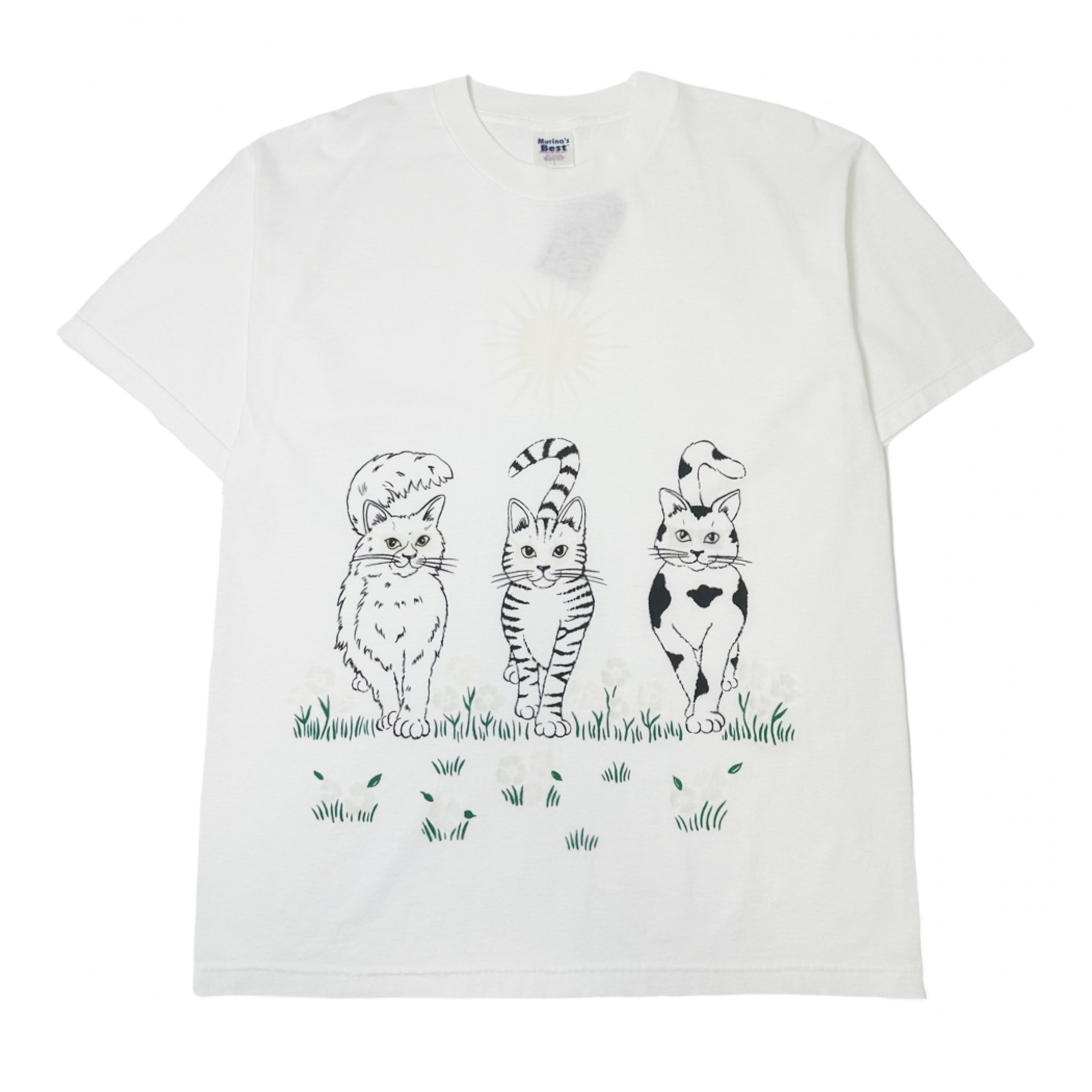 90s Cats In The Sun Graphic Tee L