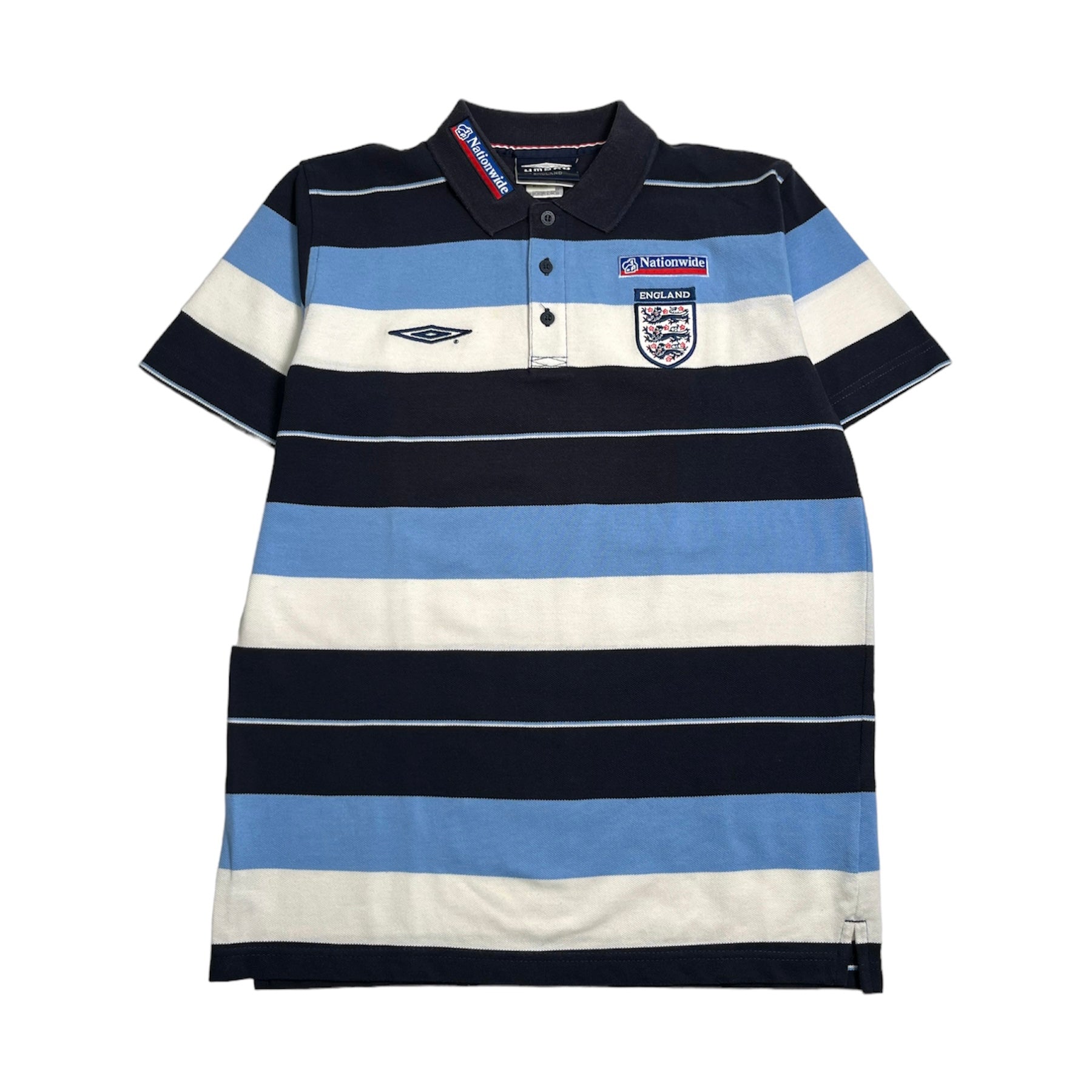 Vintage Umbro England Striped Polo M