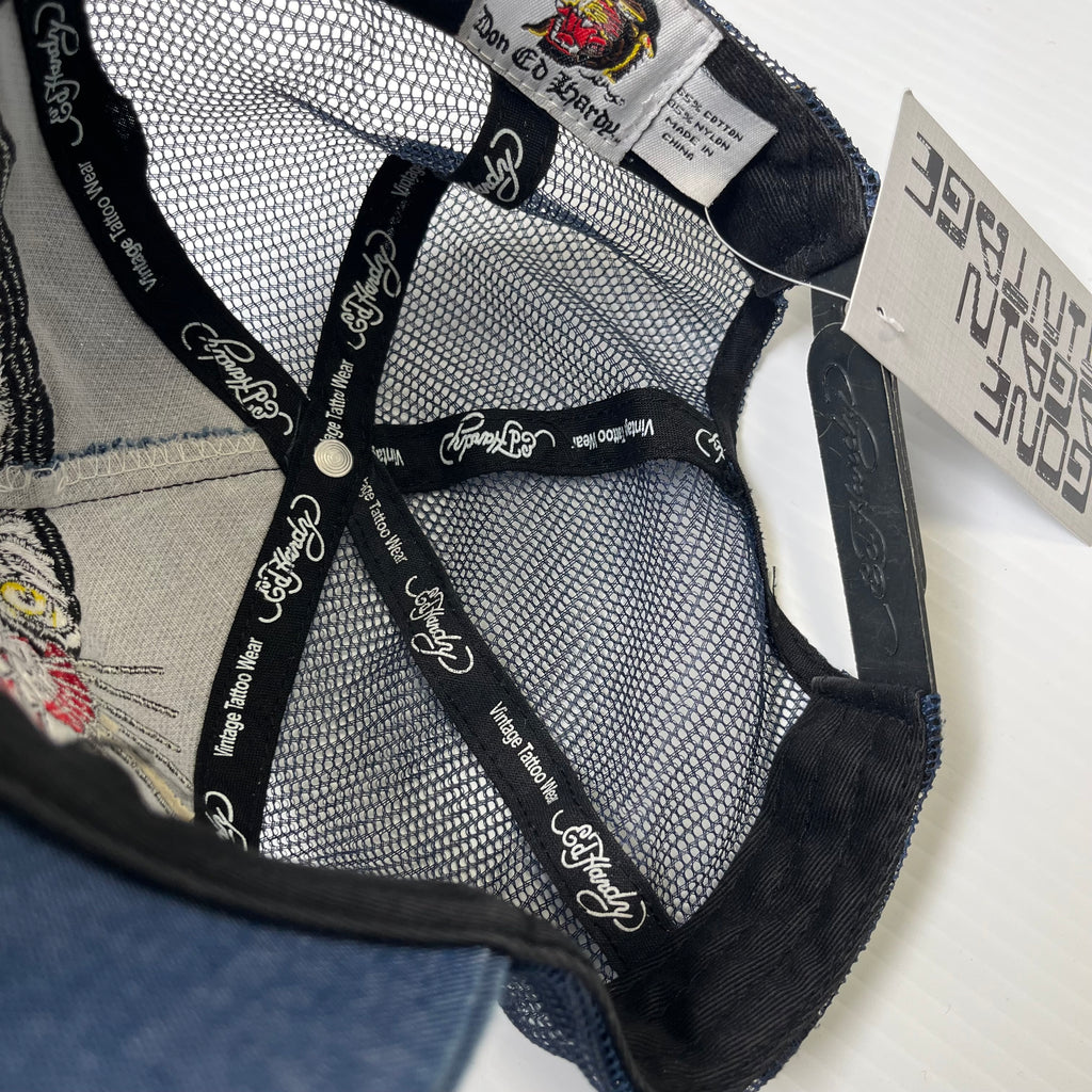 Y2K Ed Hardy Denim Trucker Hat