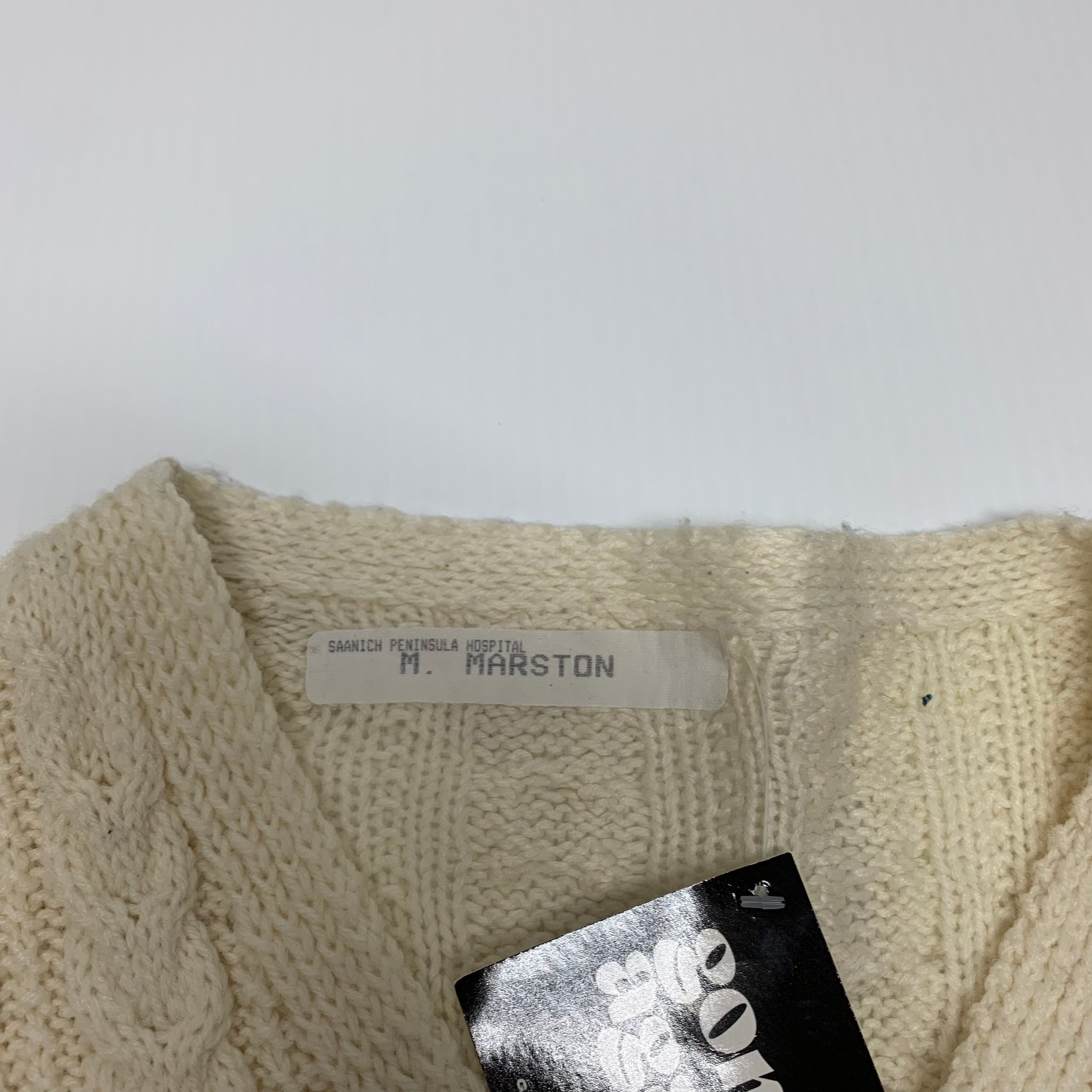 Vintage Cable Knit Cardigan L