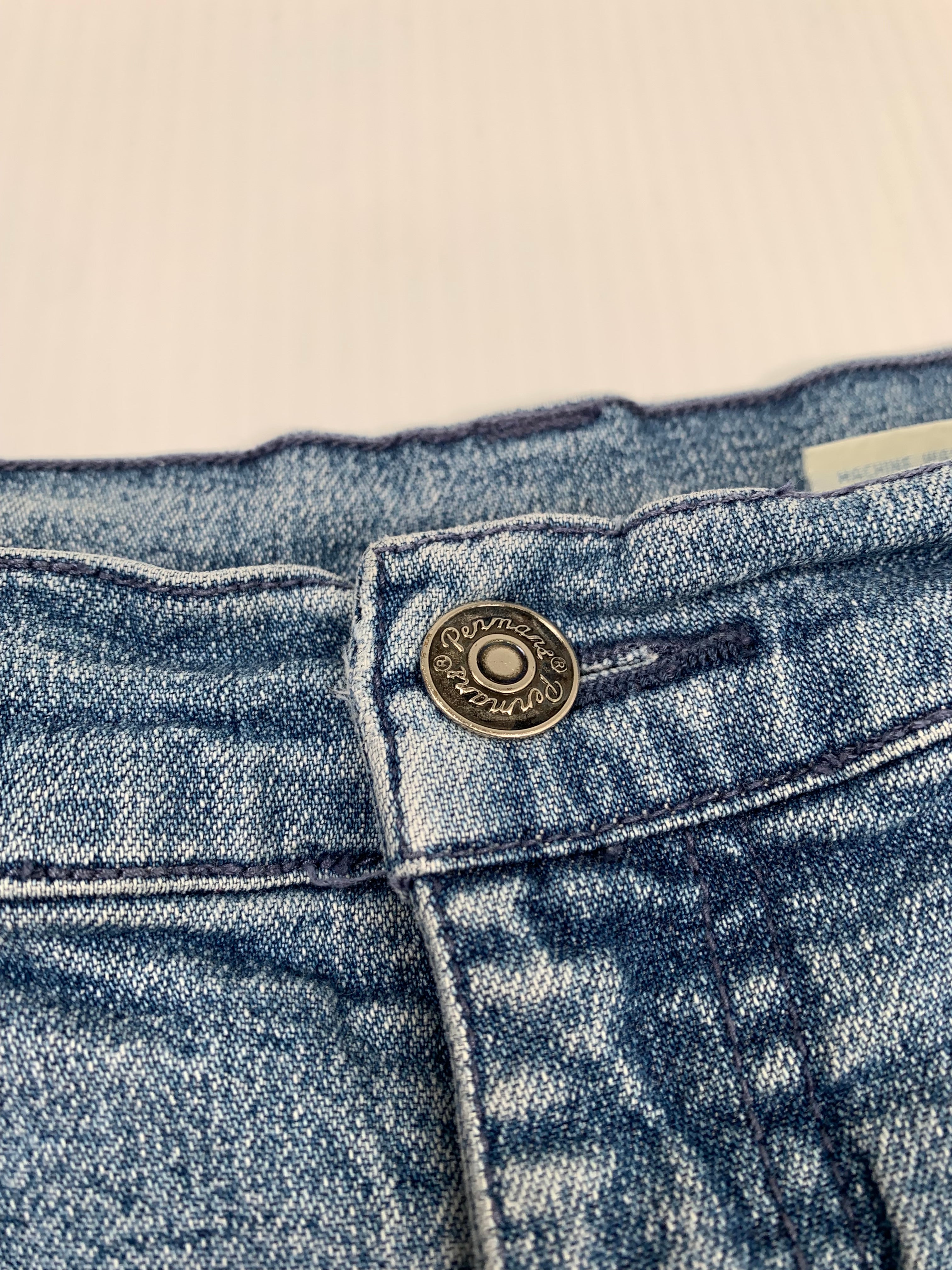 Vintage Penmans Medium Wash Baggy Denim Shorts Women's 14