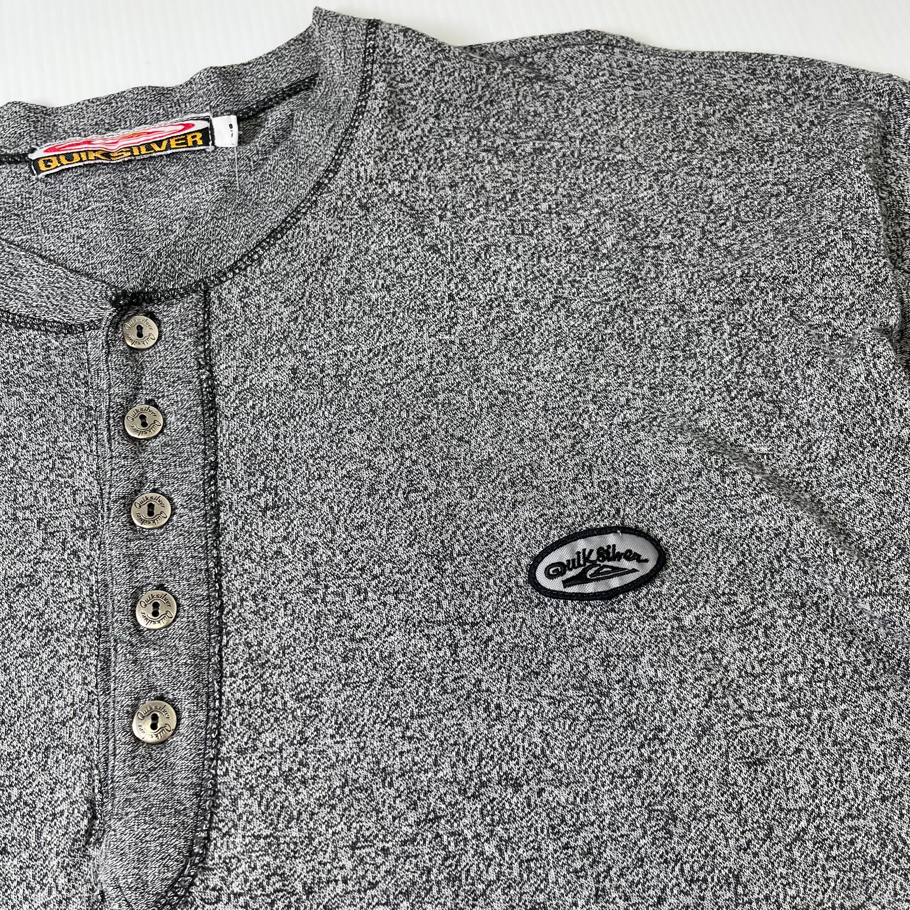 Vintage Quiksilver Henley Surf 1/2 Button Shirt L