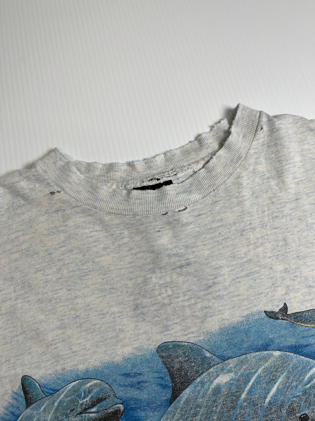 Vintage Baltimore Aquarium Dolphin Wrap Around Tee L