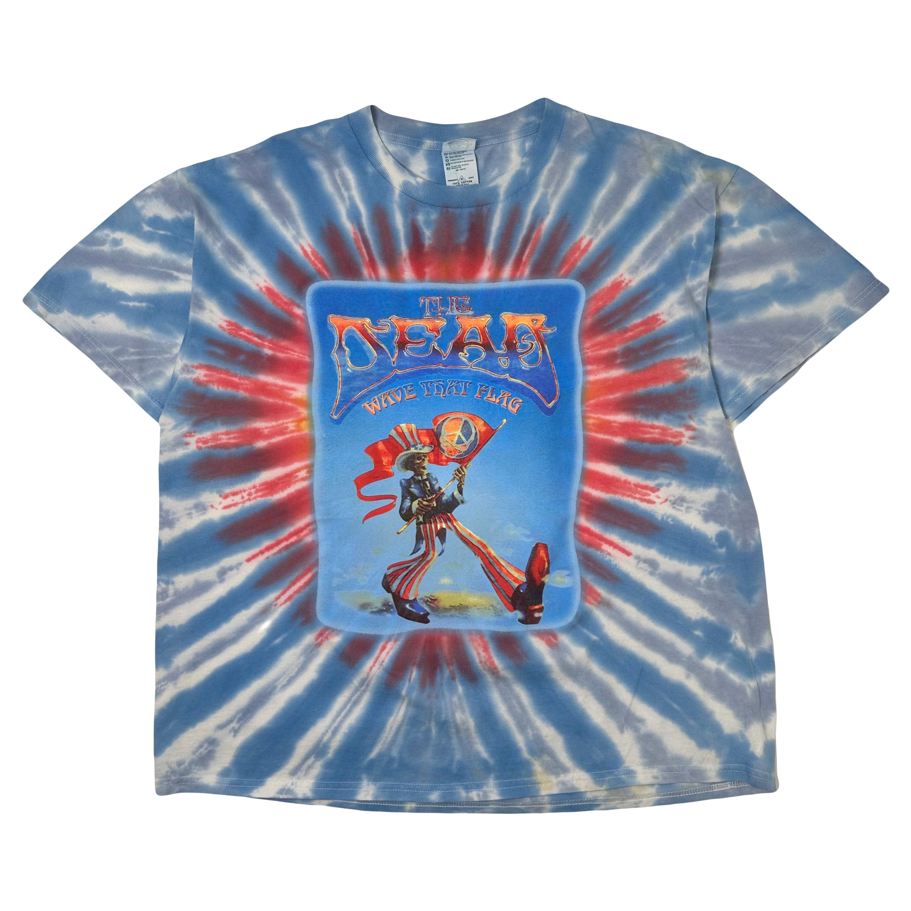 2004 Grateful Dead Wave That Flag Tie Dye Band Tee XL
