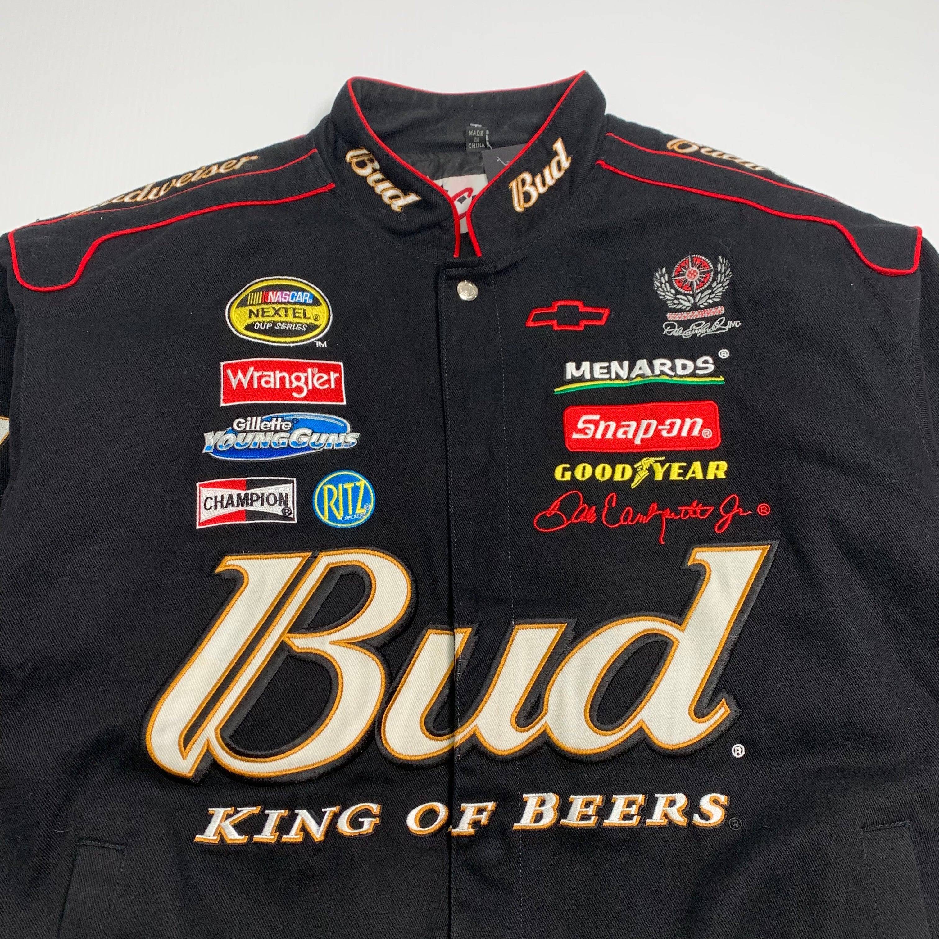 Vintage Jeff Hamilton #8 Budweiser Racing Jacket L