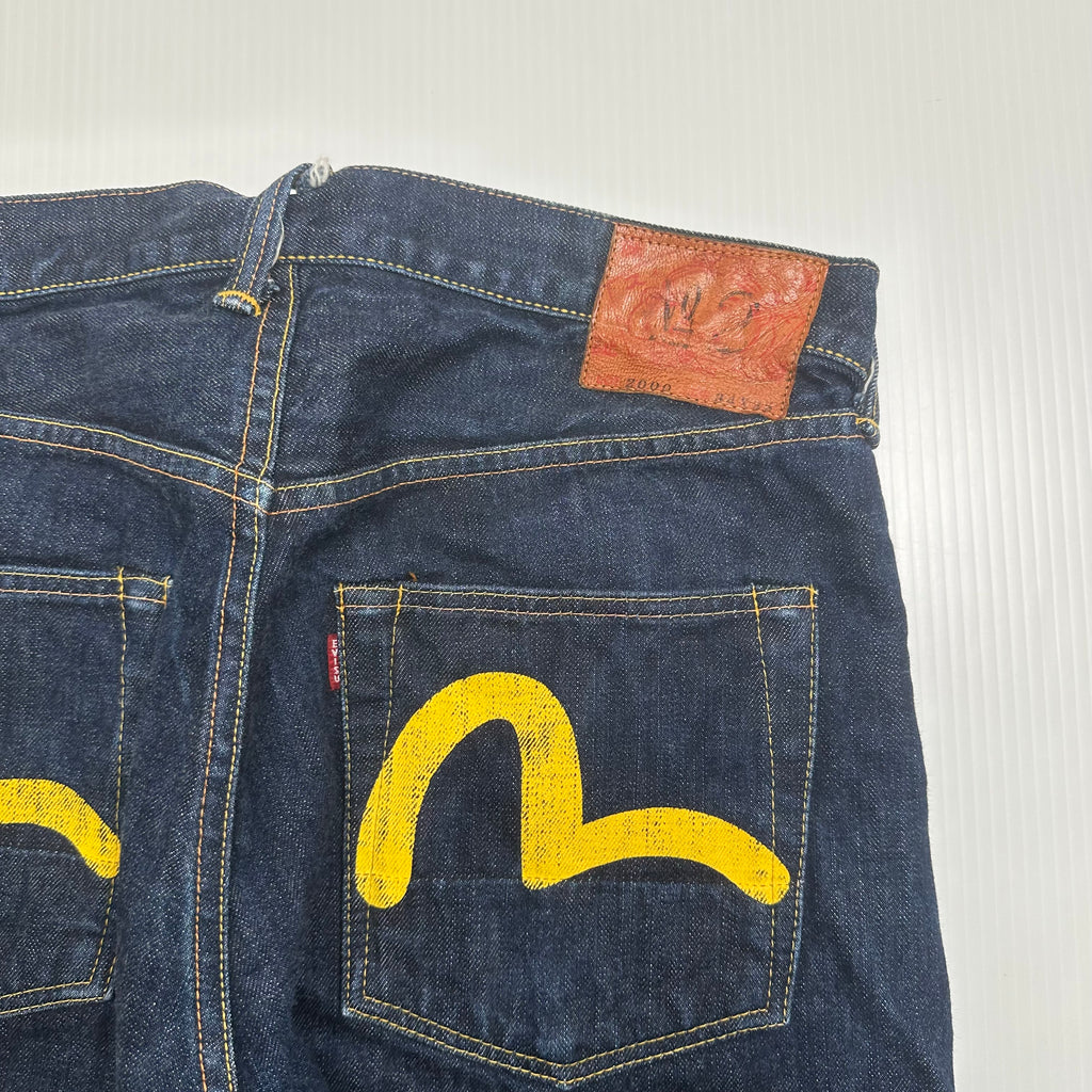 Vintage Evisu Dark Wash Selvedge Denim 34