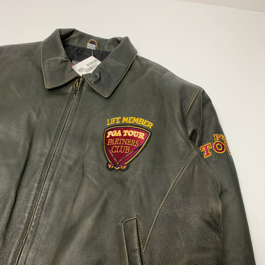 Vintage PGA Tour Leather Jacket XXL