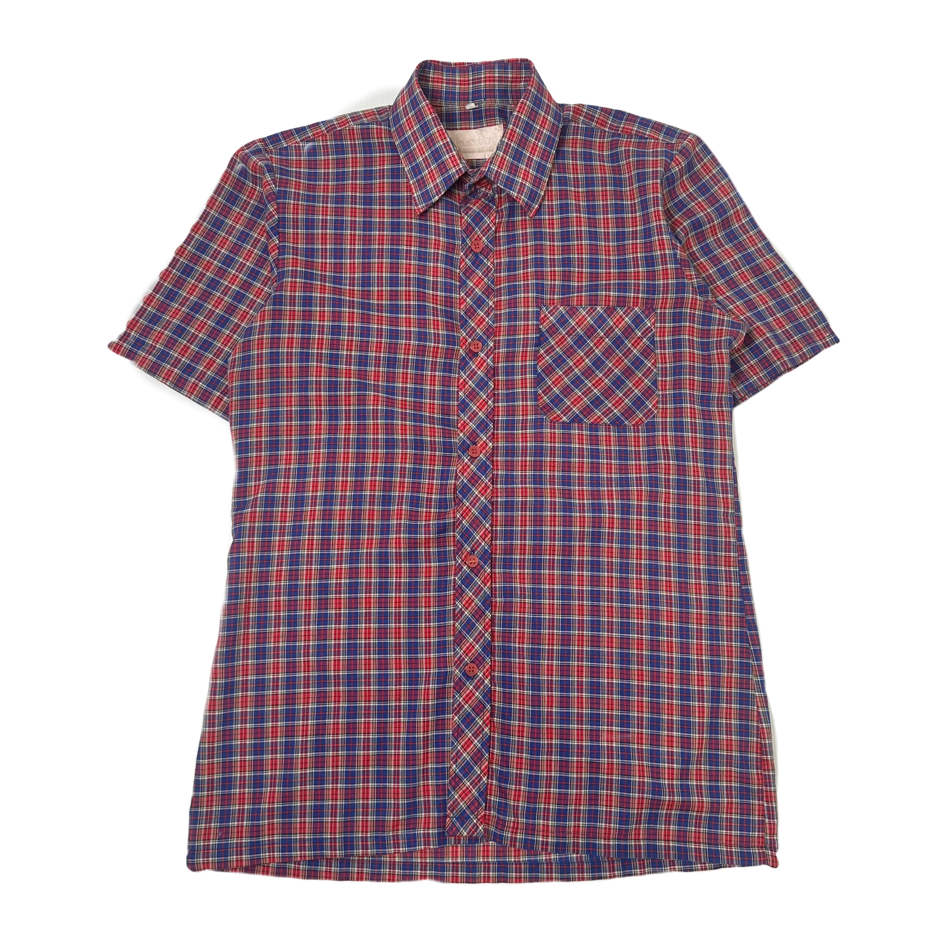 Vintage Laurentien Plaid Short Sleeve Button Up M