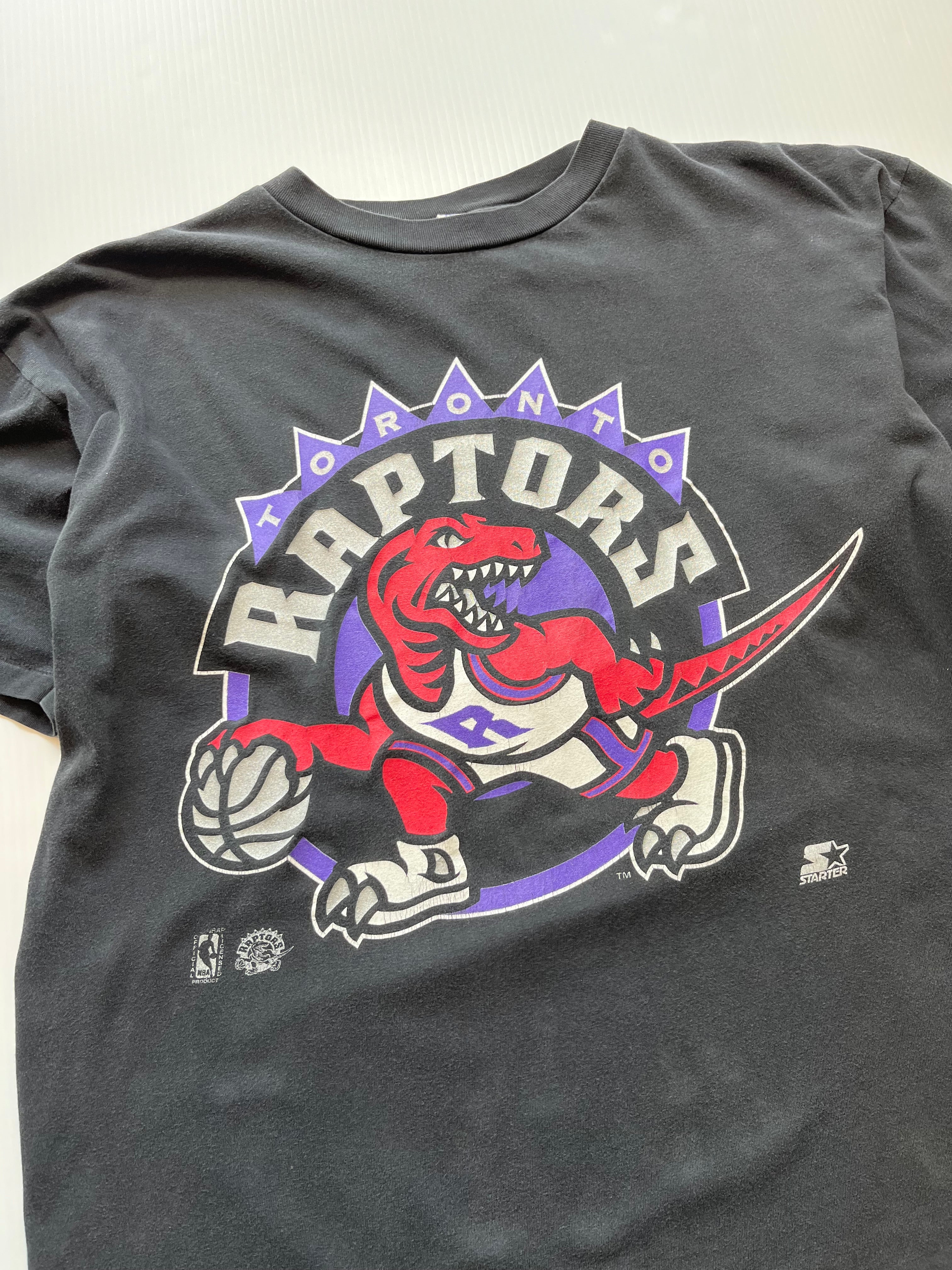 90s Starter Toronto Raptors Big Logo Tee L