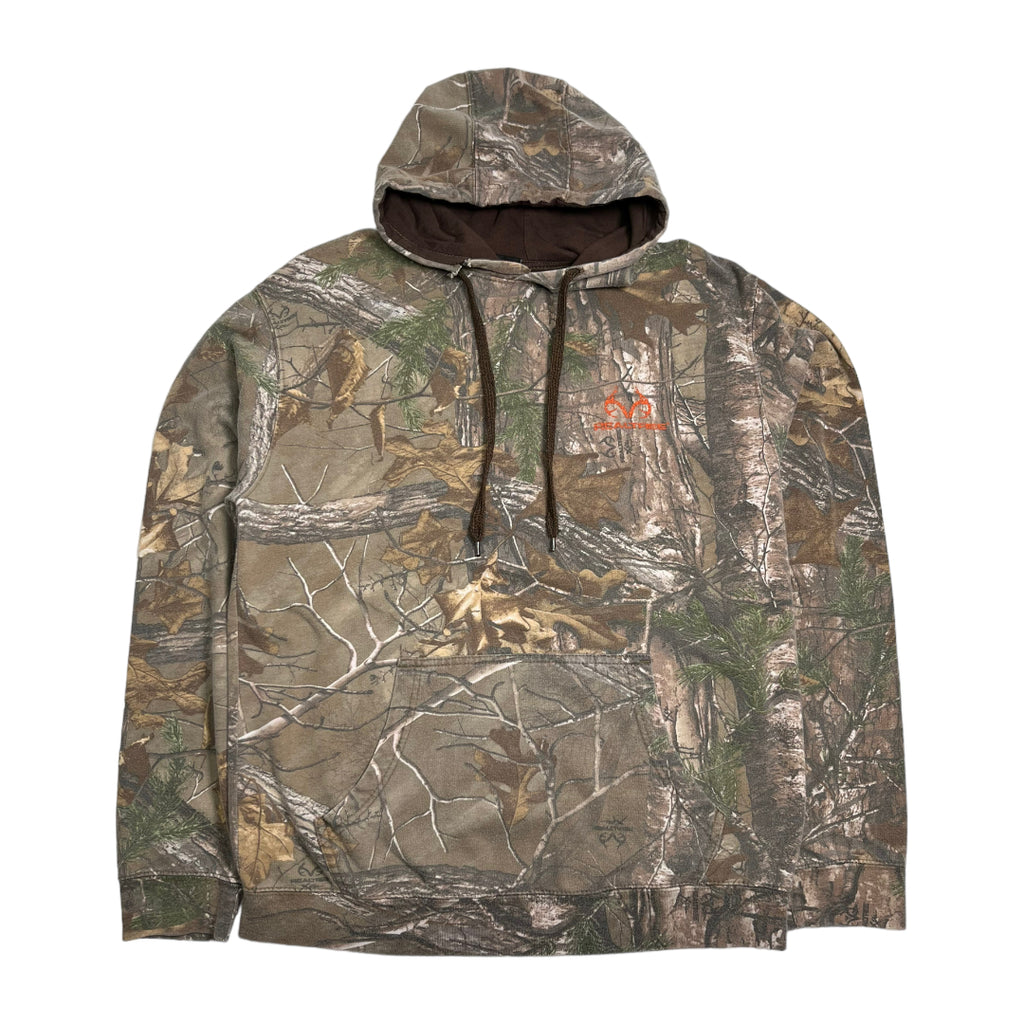 Realtree Logo Camouflage Faded Hoodie M