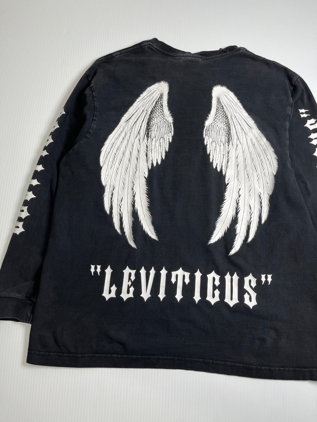 Y2K Suriel Leviticus Wings Graphic Longsleeve Shirt XL