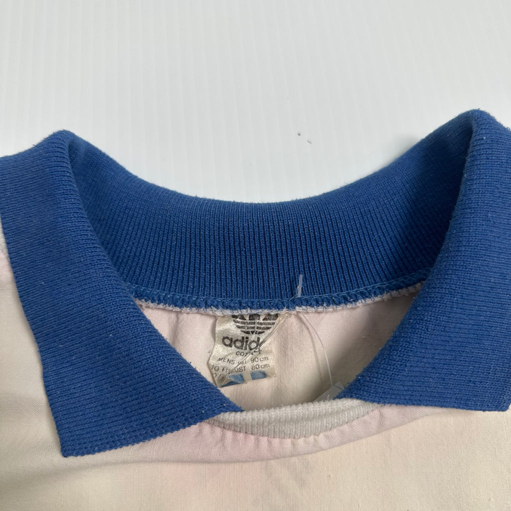 80s Adidas Aussie Rugby Striped Collared Crewneck L