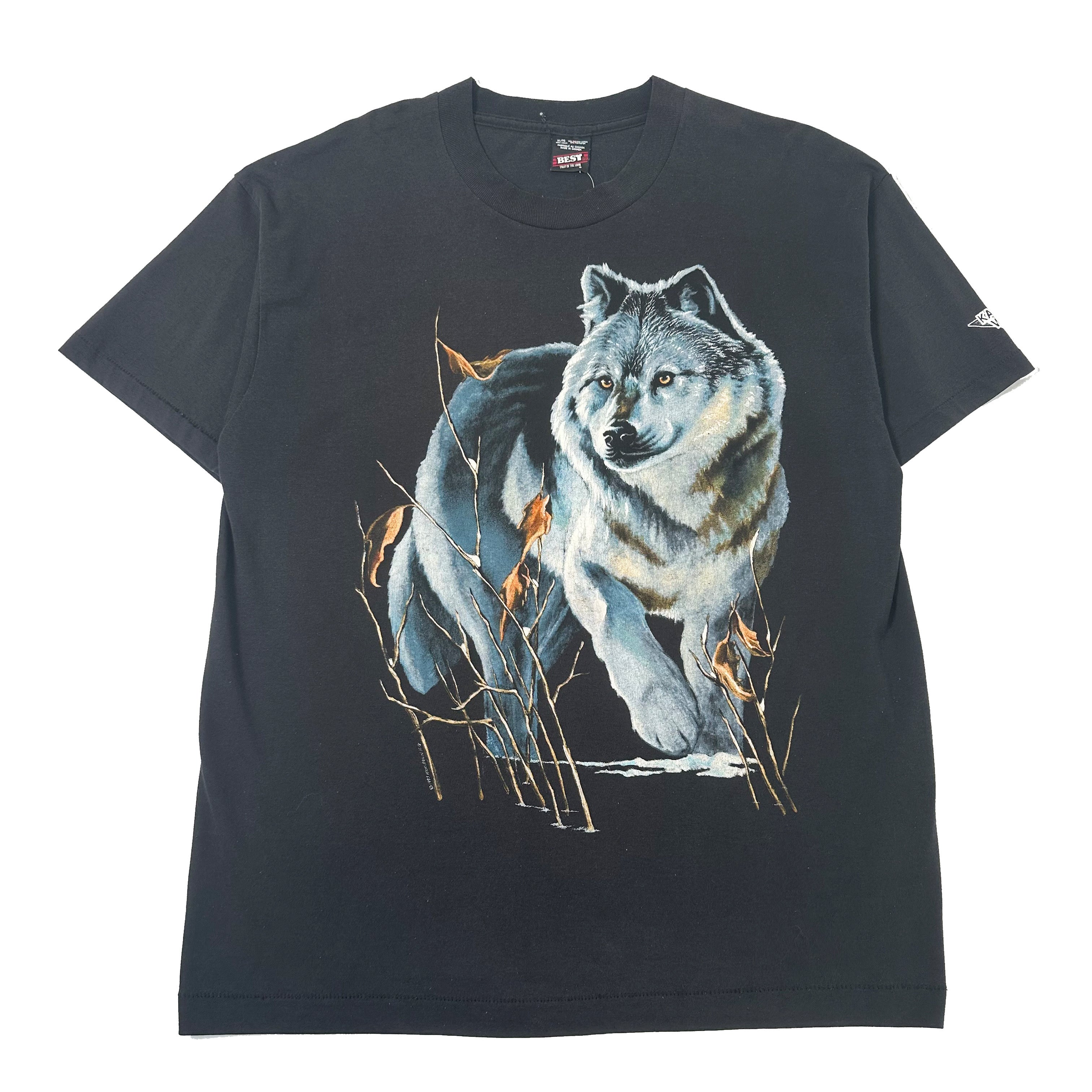Vintage Winter Wolf Graphic Tee XL