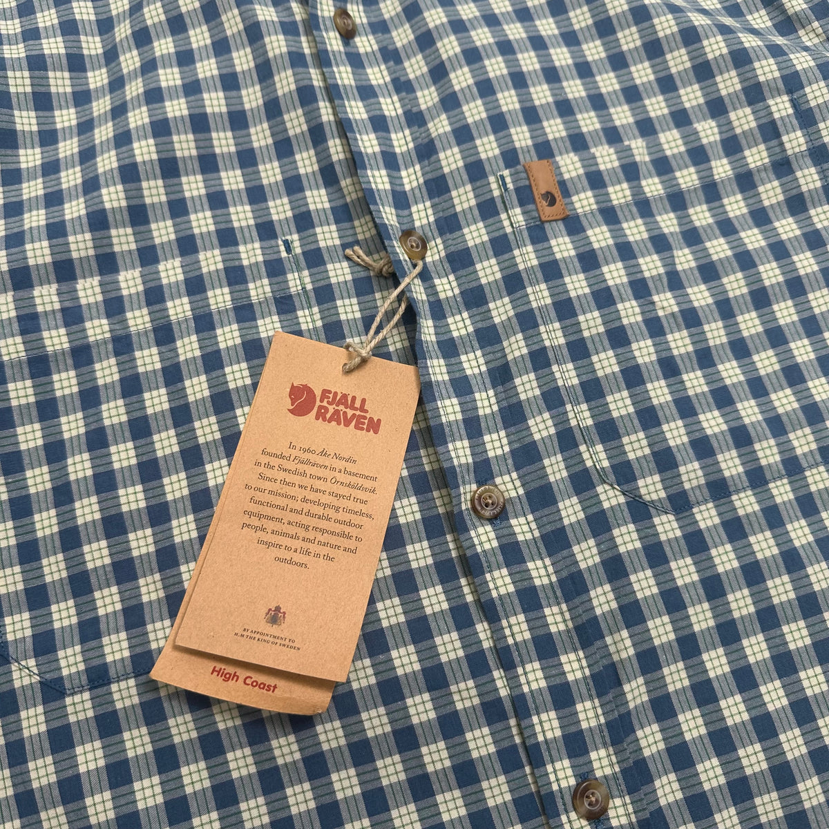 Fjall Raven Plaid Short Sleeve Button Up Shirt L