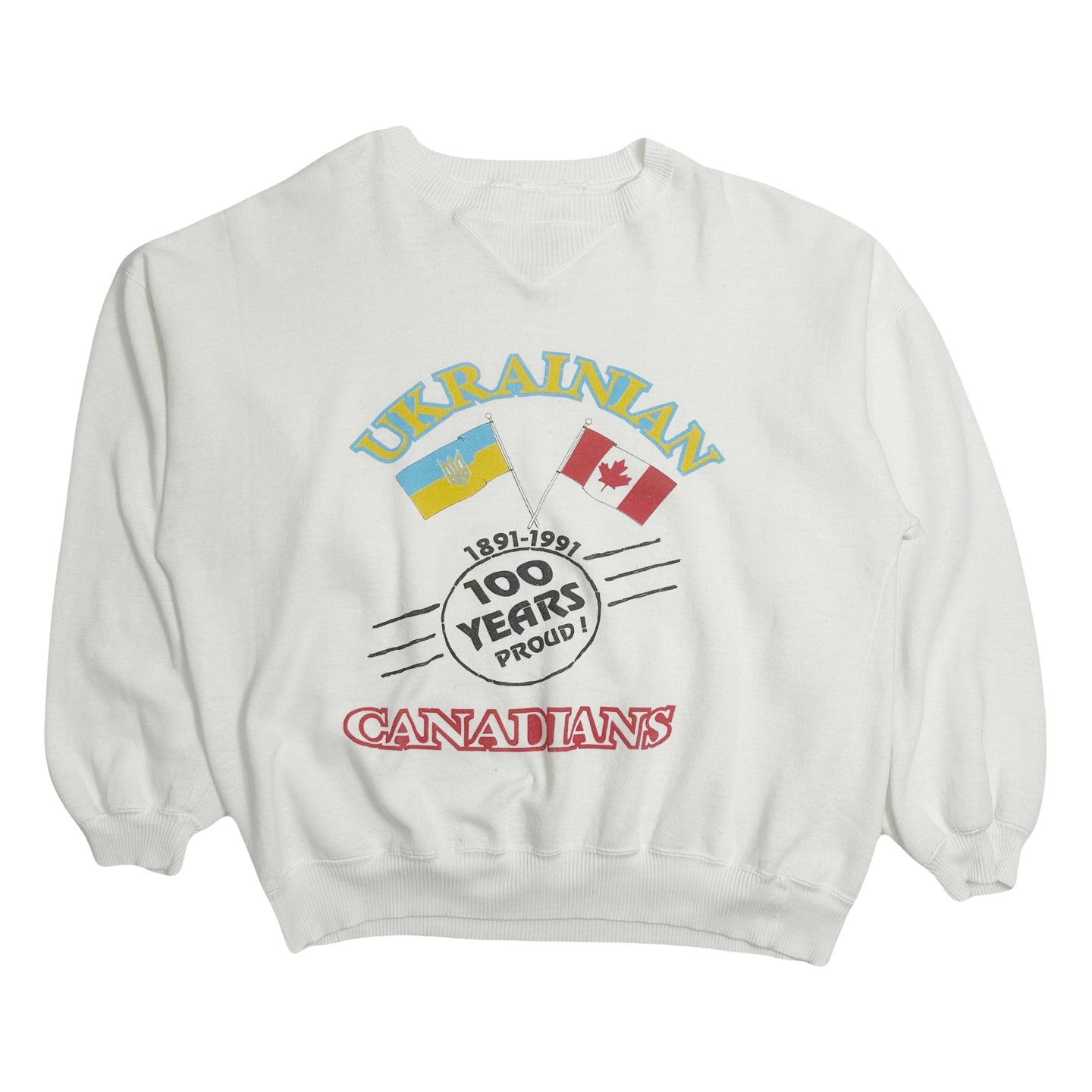 1991 Ukrainian Canadian Graphic Crewneck L