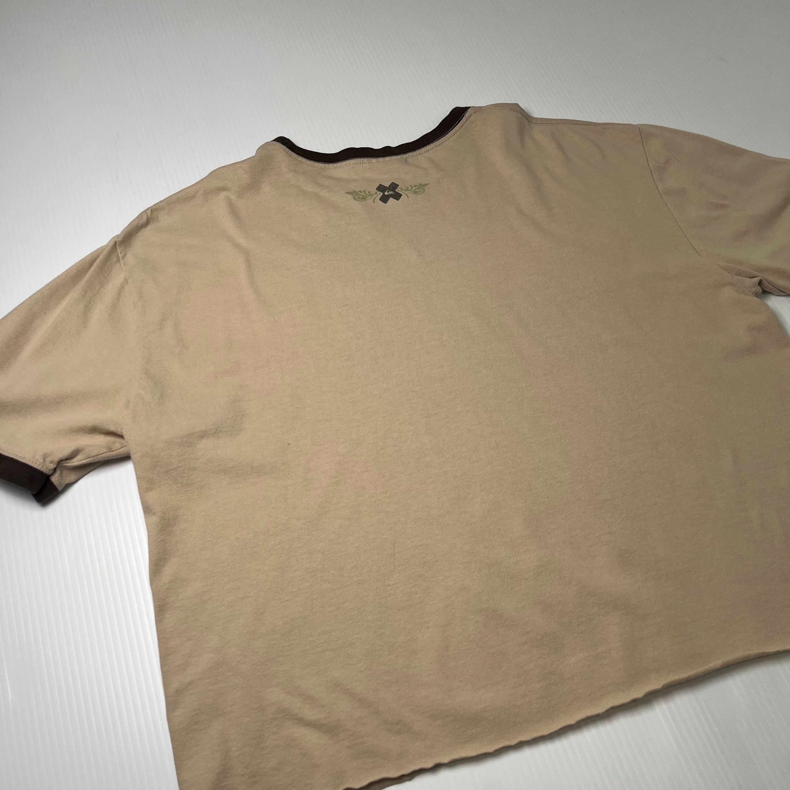 Y2K Quiksilver Surf Cropped Graphic Tee M