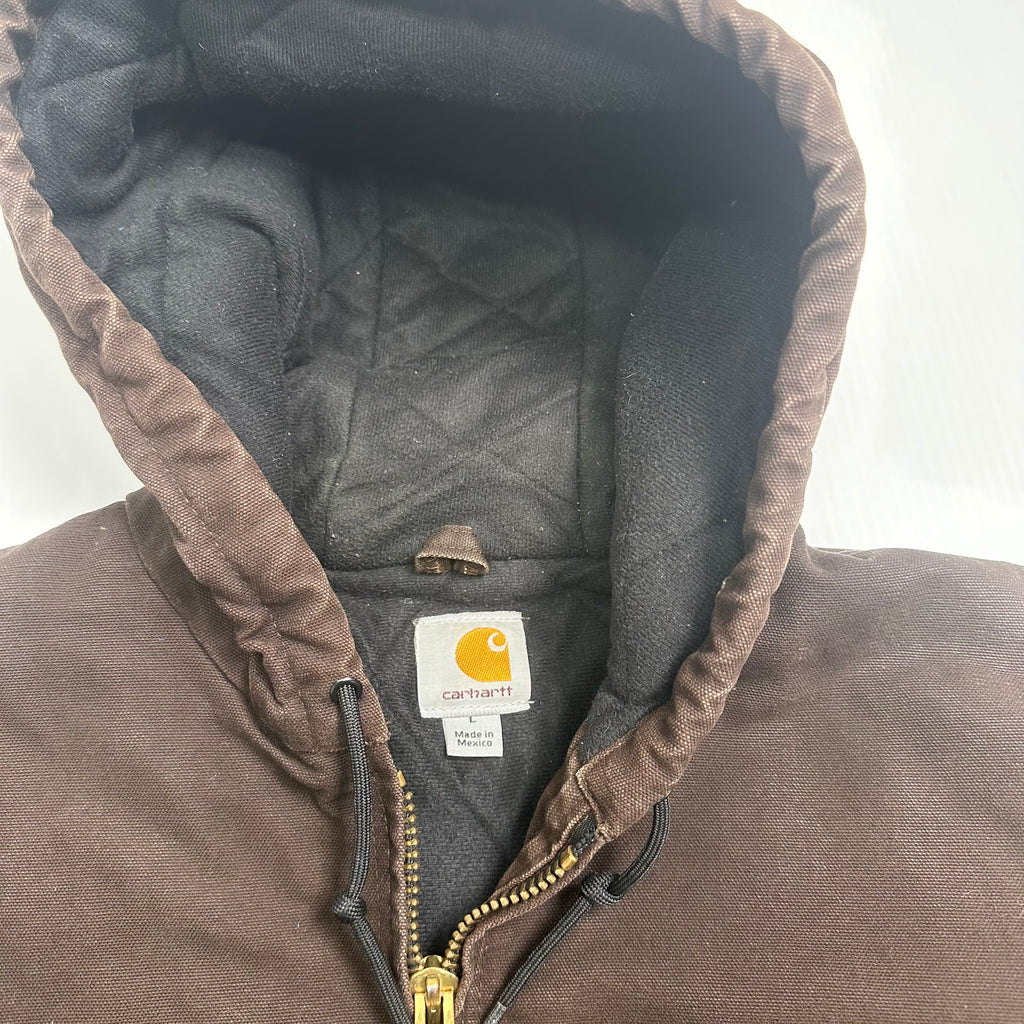 Vintage Carhartt Full Zip Active Hooded Jacket L