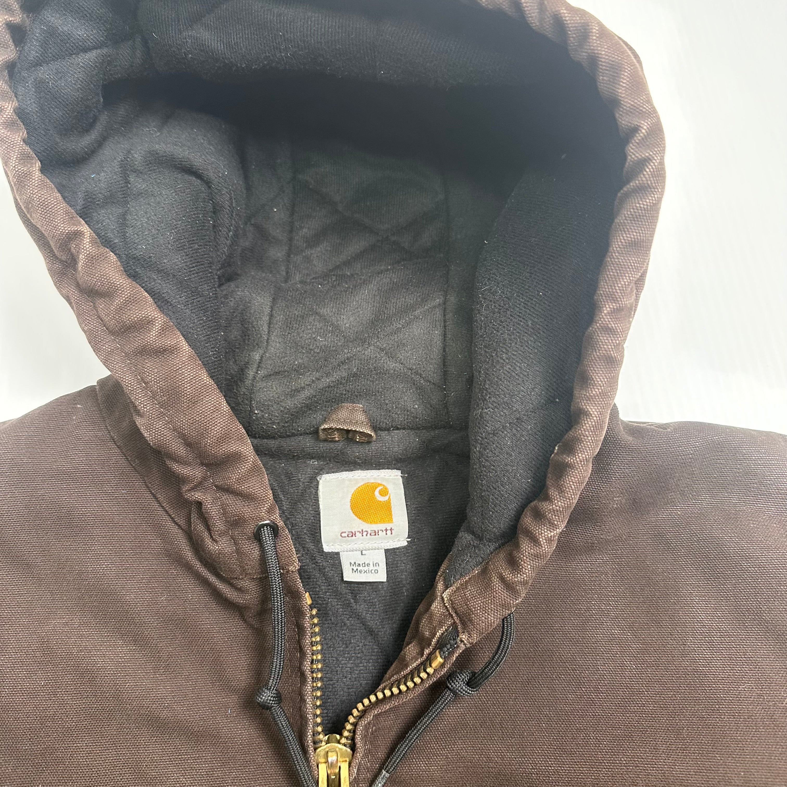 Vintage Carhartt Full Zip Active Hooded Jacket L