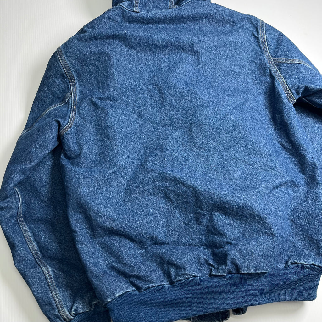 Vintage Carhartt J139 DST Blanket Lined Denim Hooded Jacket M
