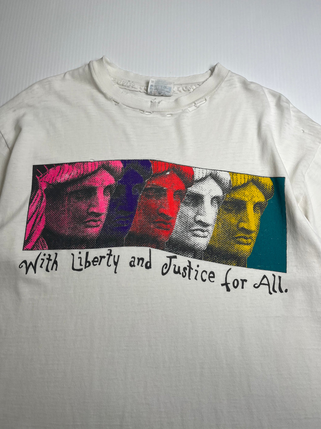 90s With Liberty And Justice For All Art Tee L