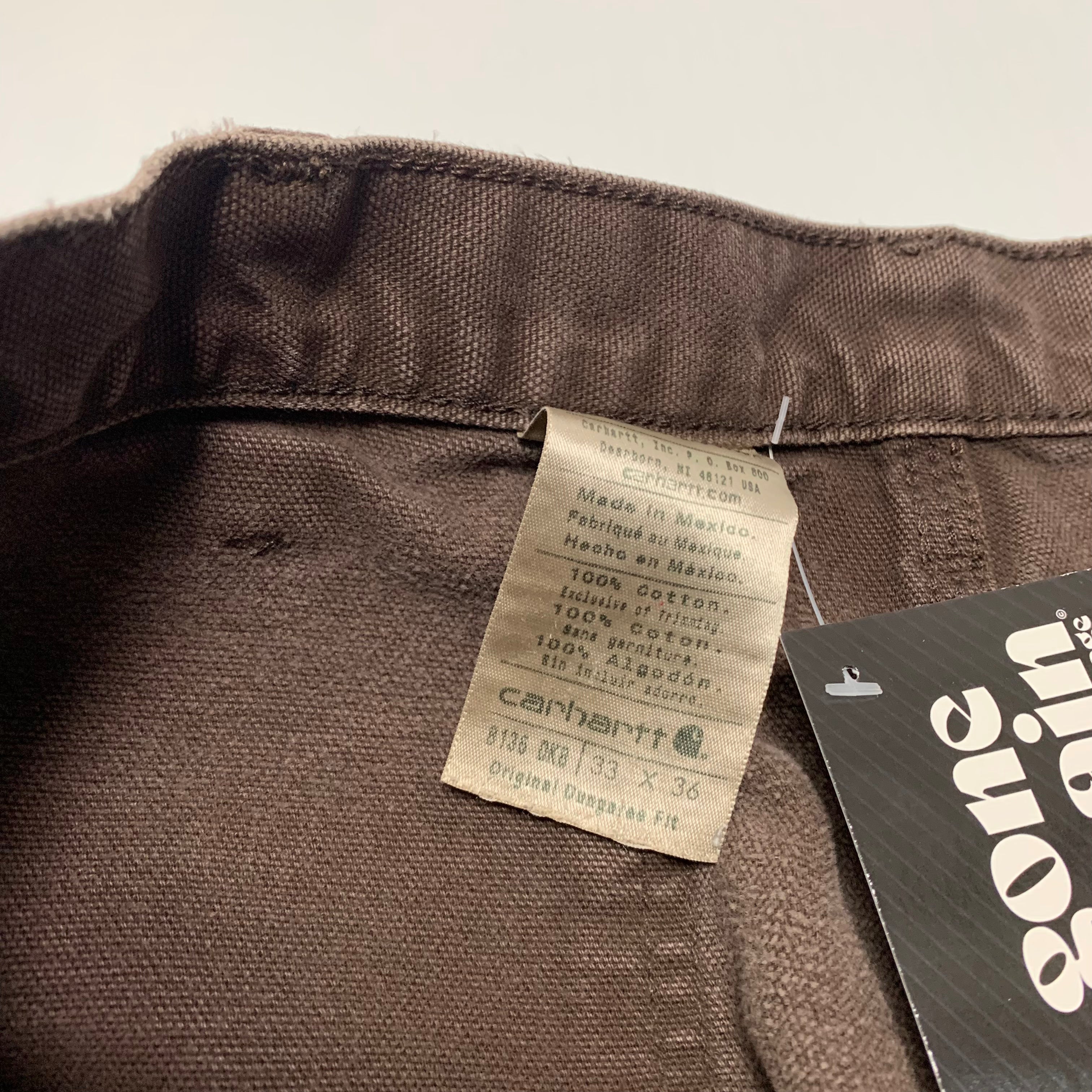 Brown Carhartt Repaired Double Knee Denim 32