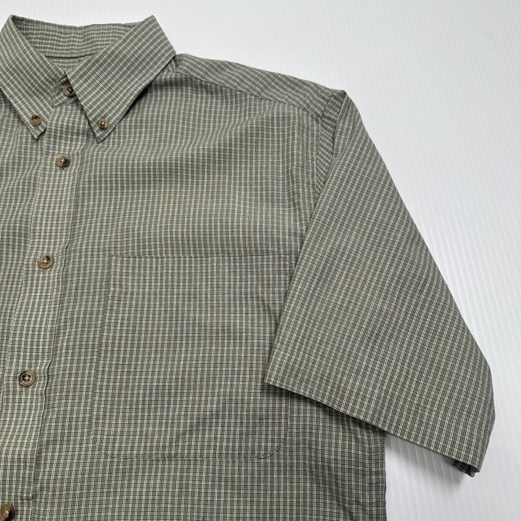 Puritan Plaid Short Sleeve Button Up Shirt S