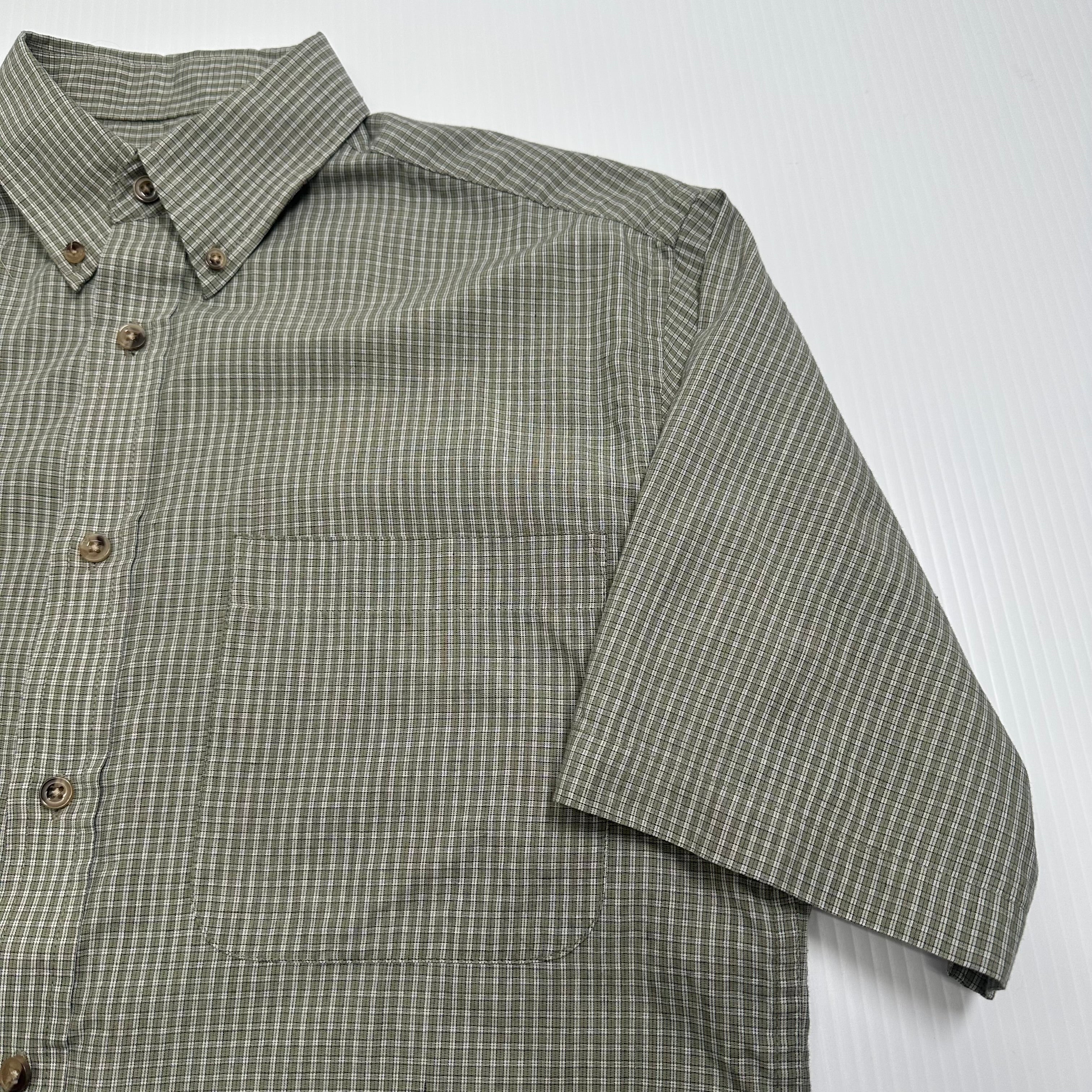 Puritan Plaid Short Sleeve Button Up Shirt S