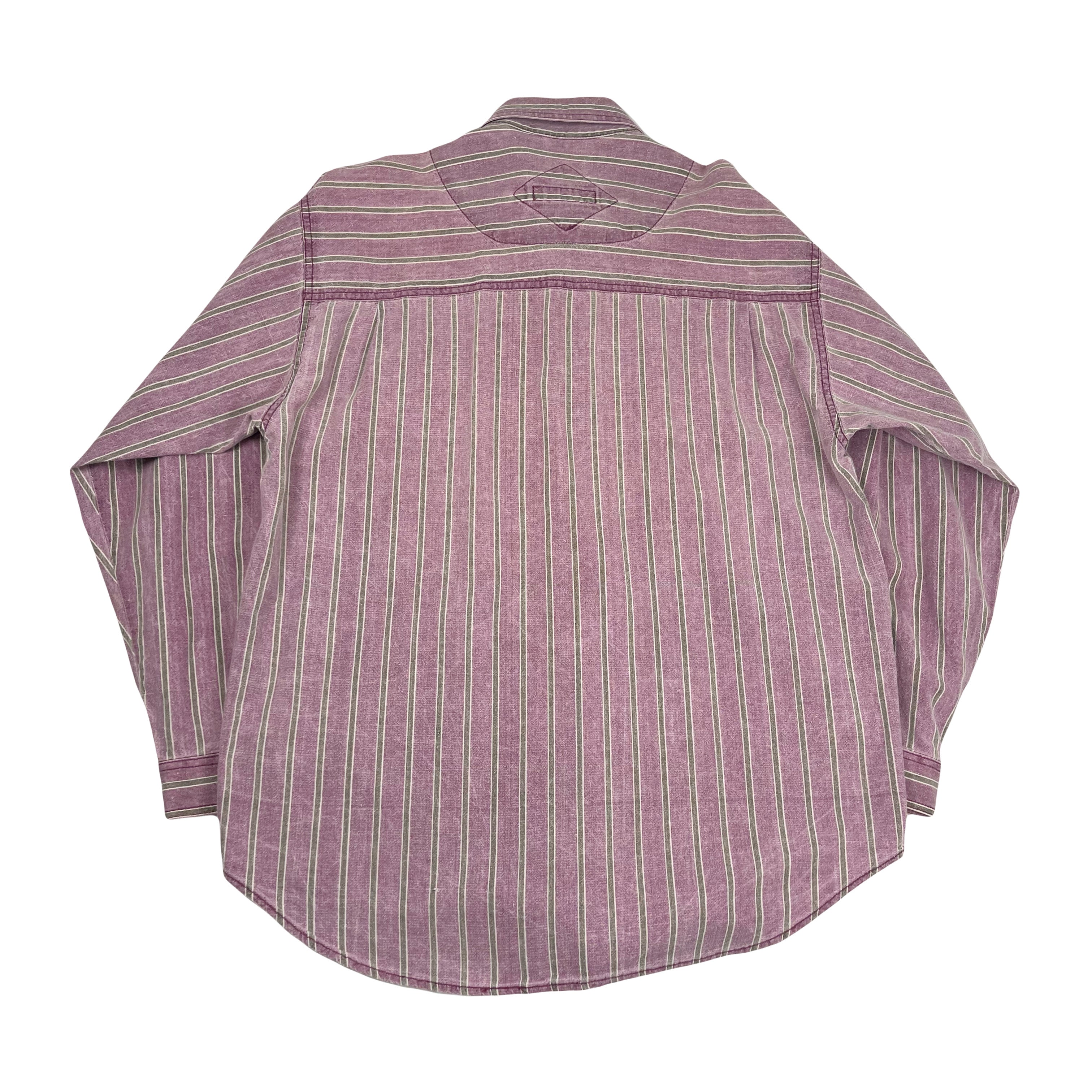 Vintage Saturdays Striped Button Up Shirt L