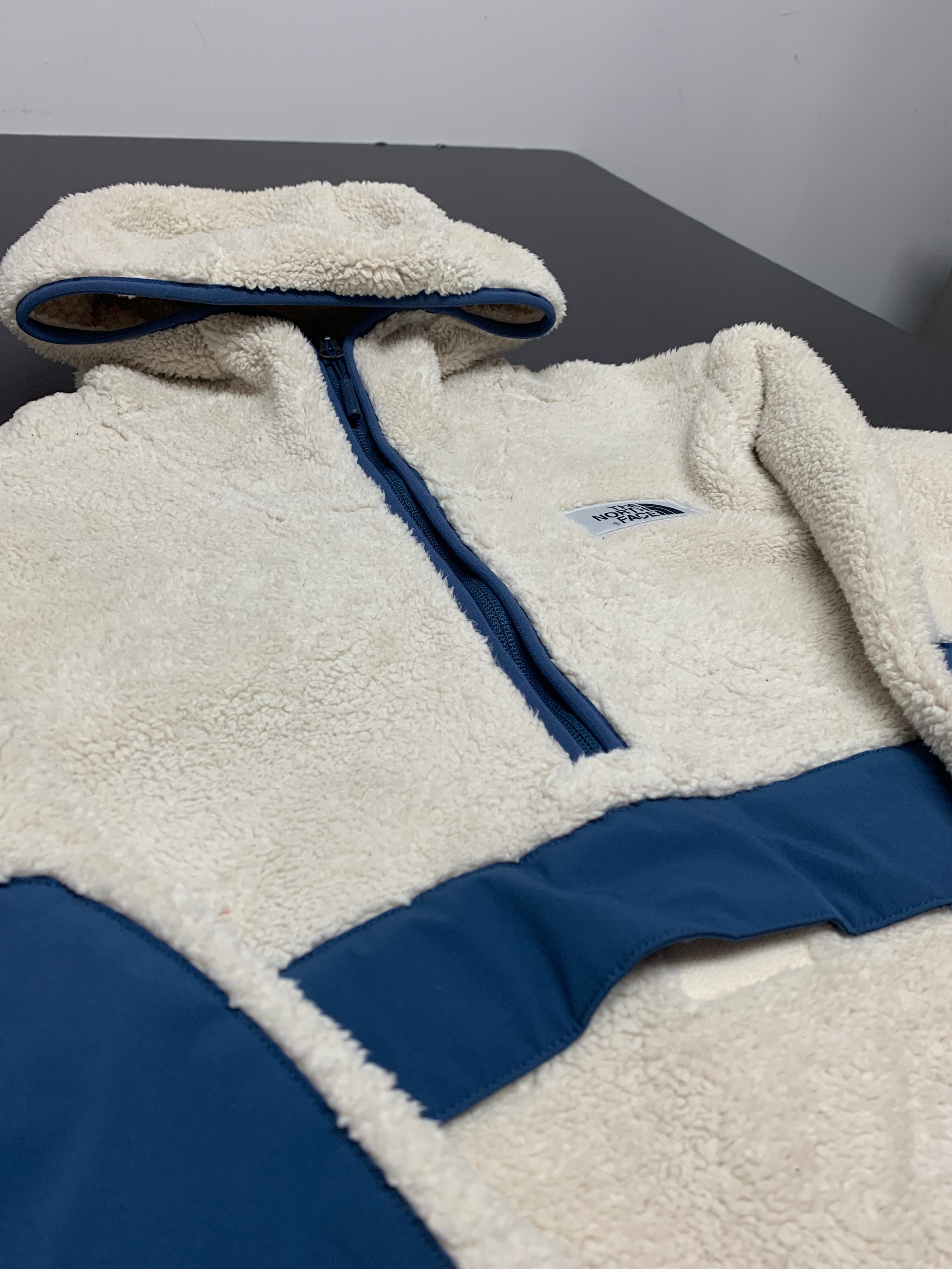 TNF Hooded Fleece Anorak Jacket M