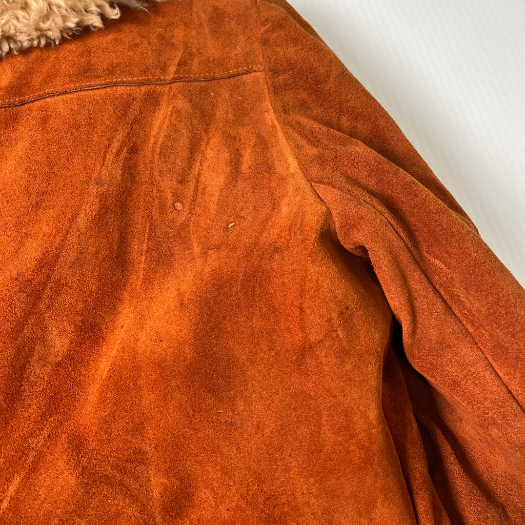 Vintage Sherpa Lined Suede Jacket Women's 6