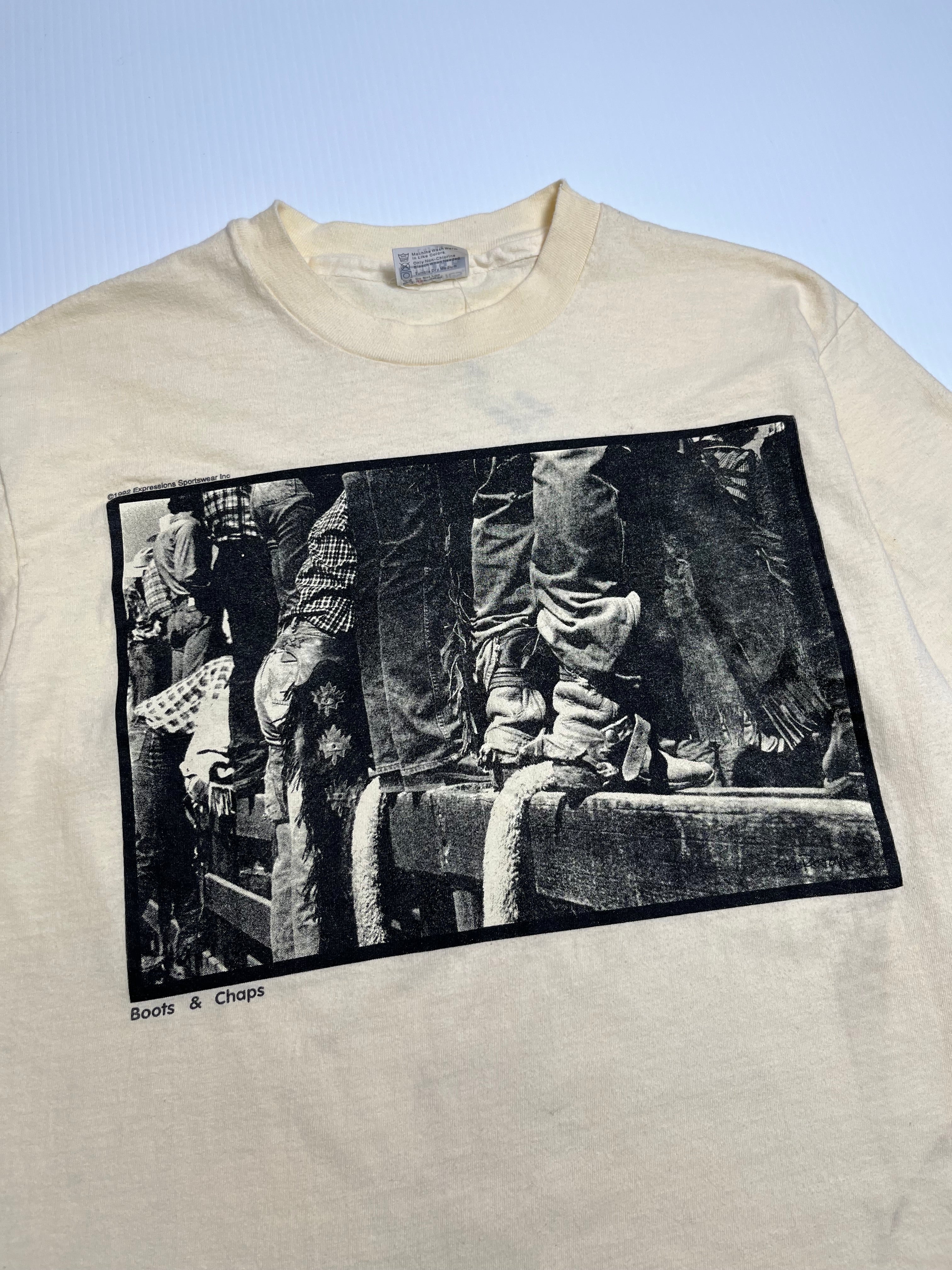 1992 Boots & Chaps Western Graphic Tee L